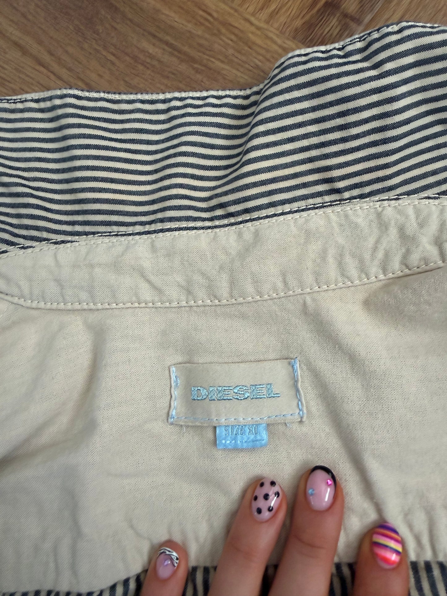 Diesel Pinstripe Cropped Jacket (XL)