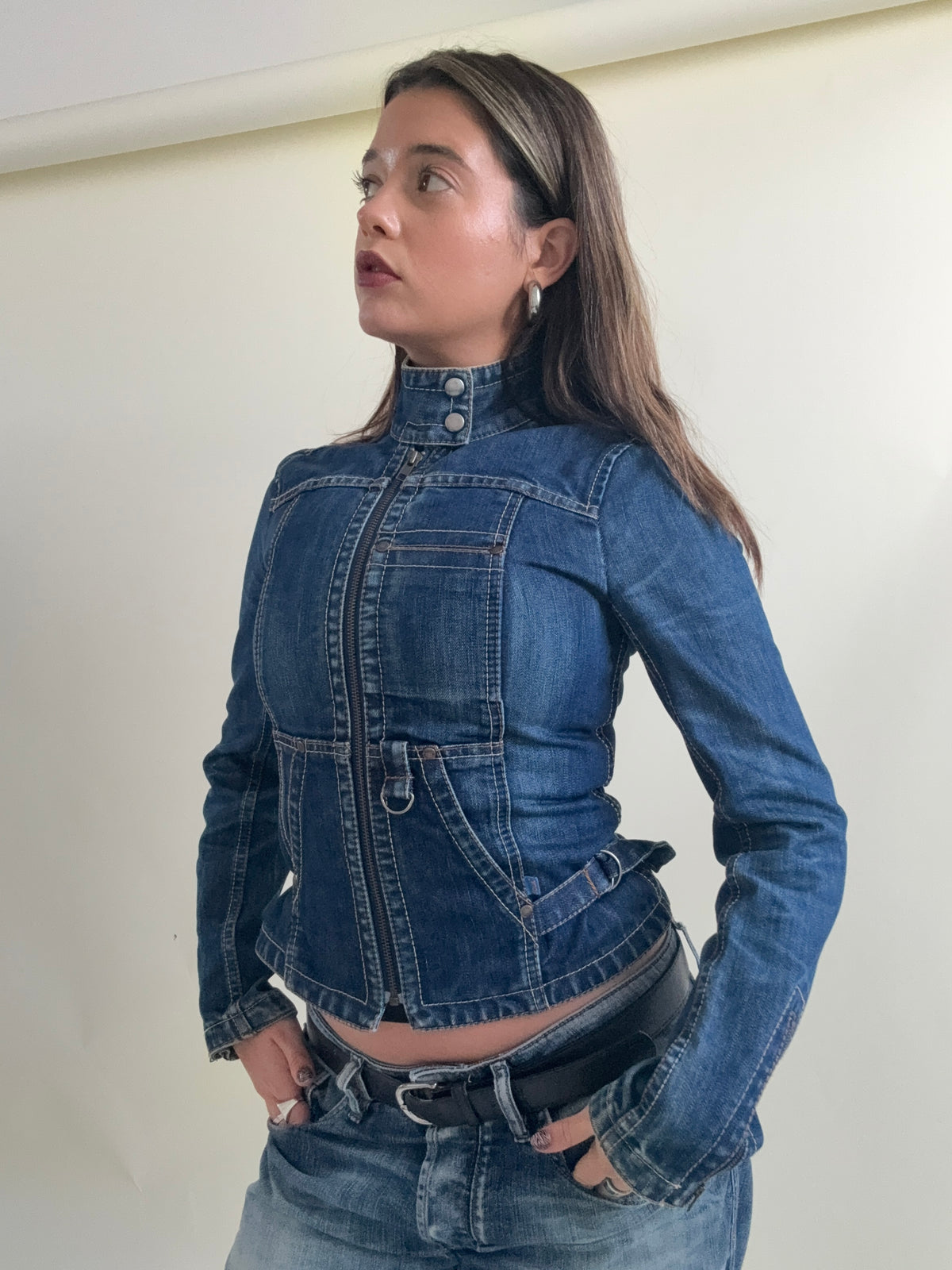 French Connection Denim Cargo Jacket (UK6)