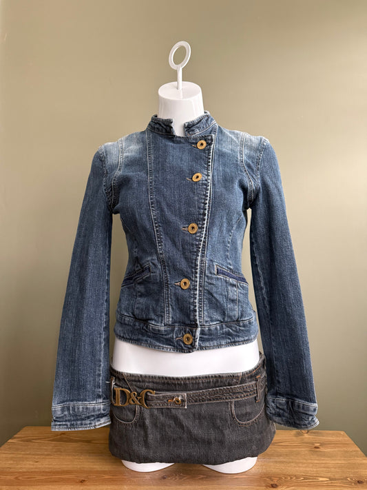 DKNY Denim Asymmetrical Jacket (S)