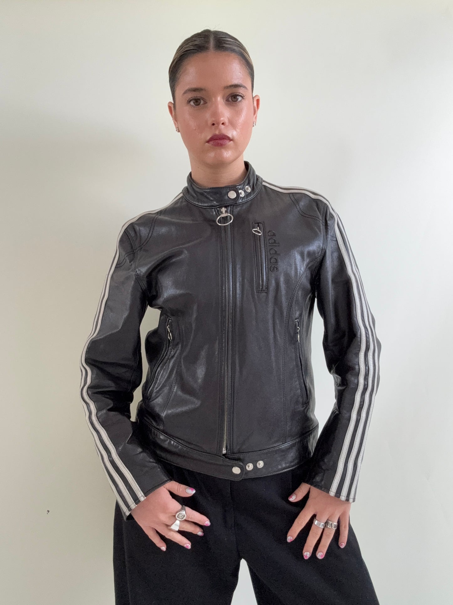 Vintage Adidas Leather Jacket (UK10)
