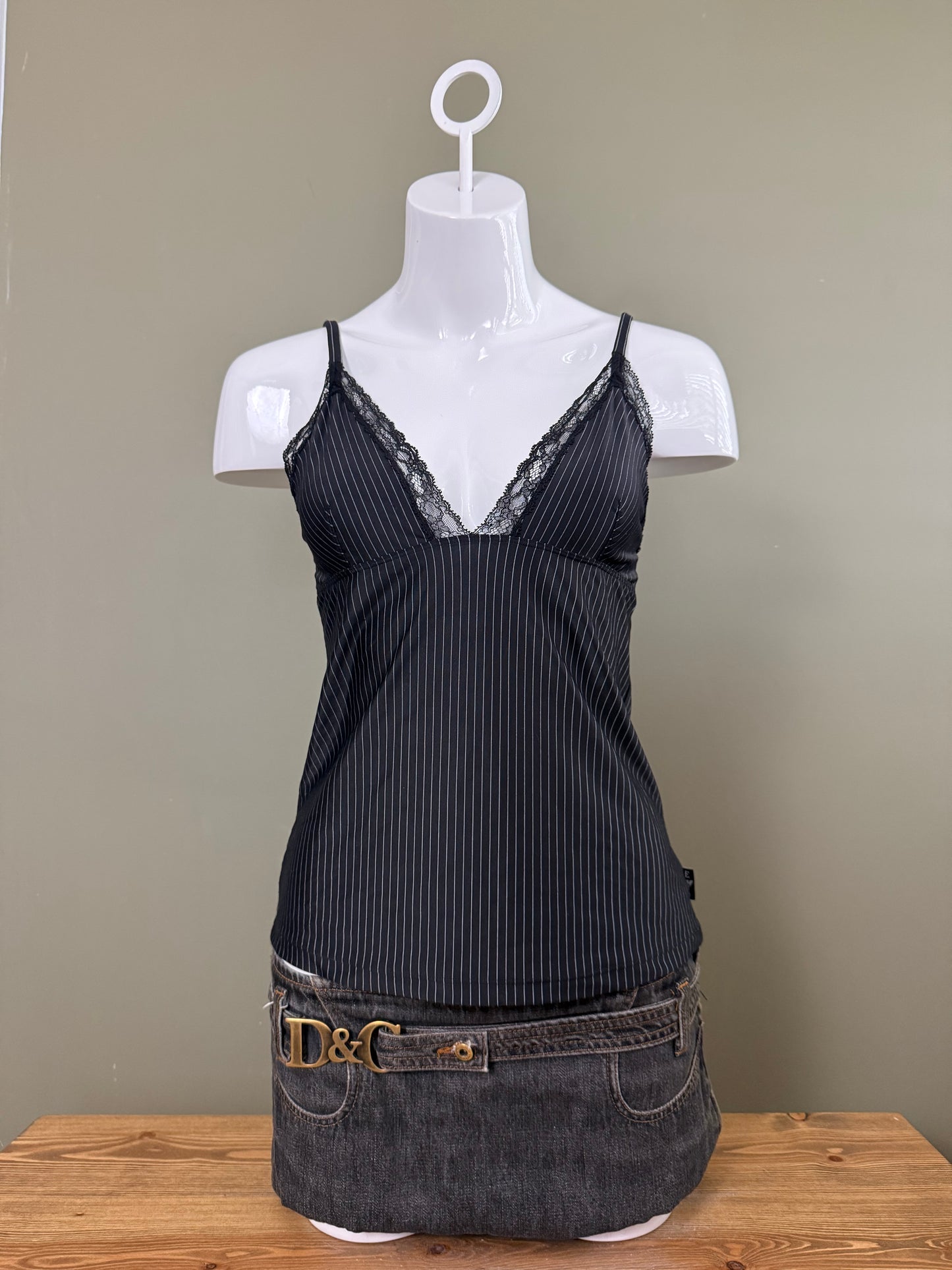 Emporio Armani Pinstripe Cami Top (M)