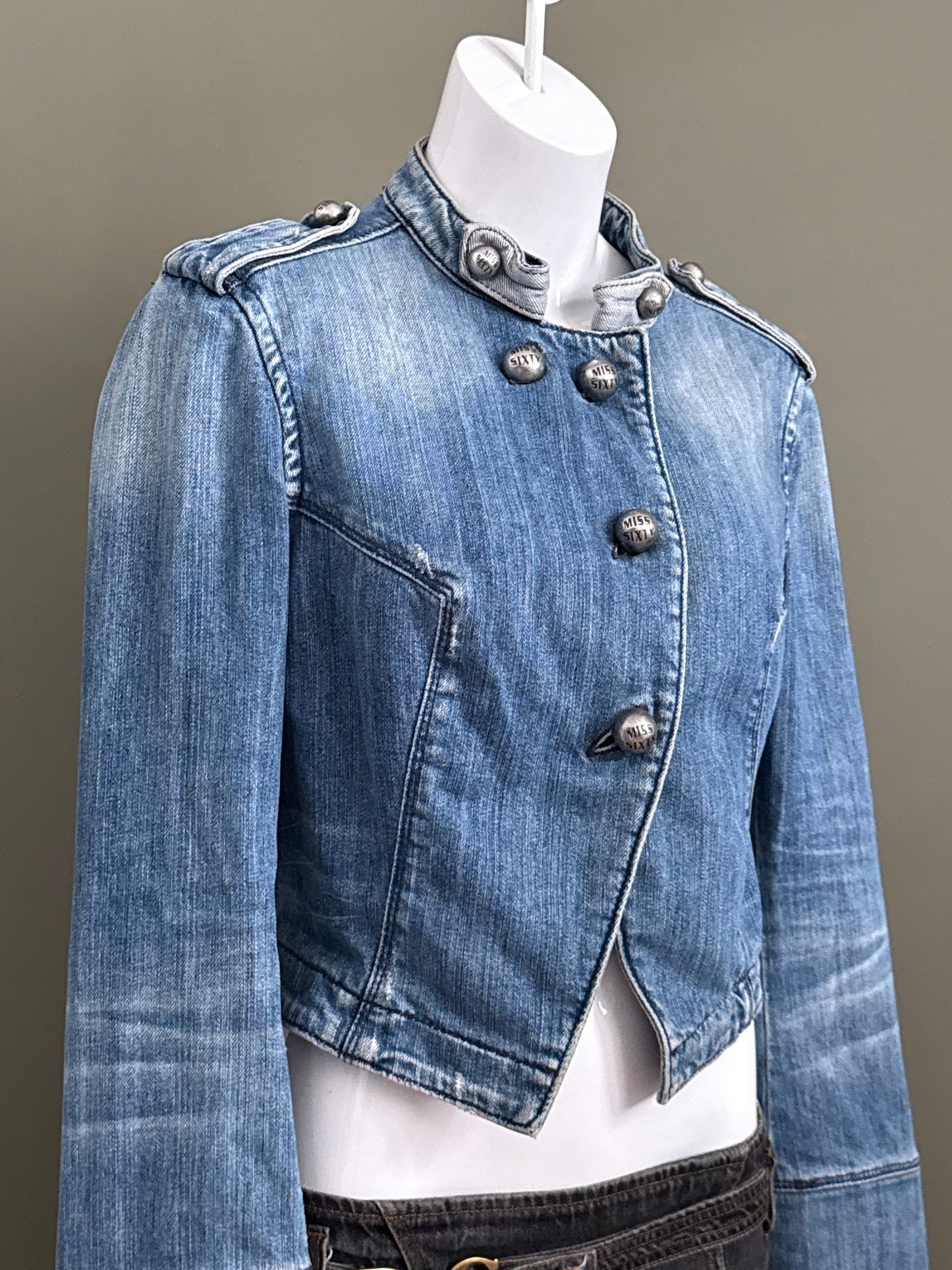 Miss Sixty Denim Military Jacket (L)