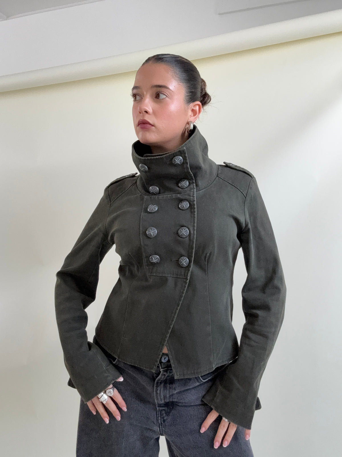 Firetrap Military Funnel Neck Jacket (M)