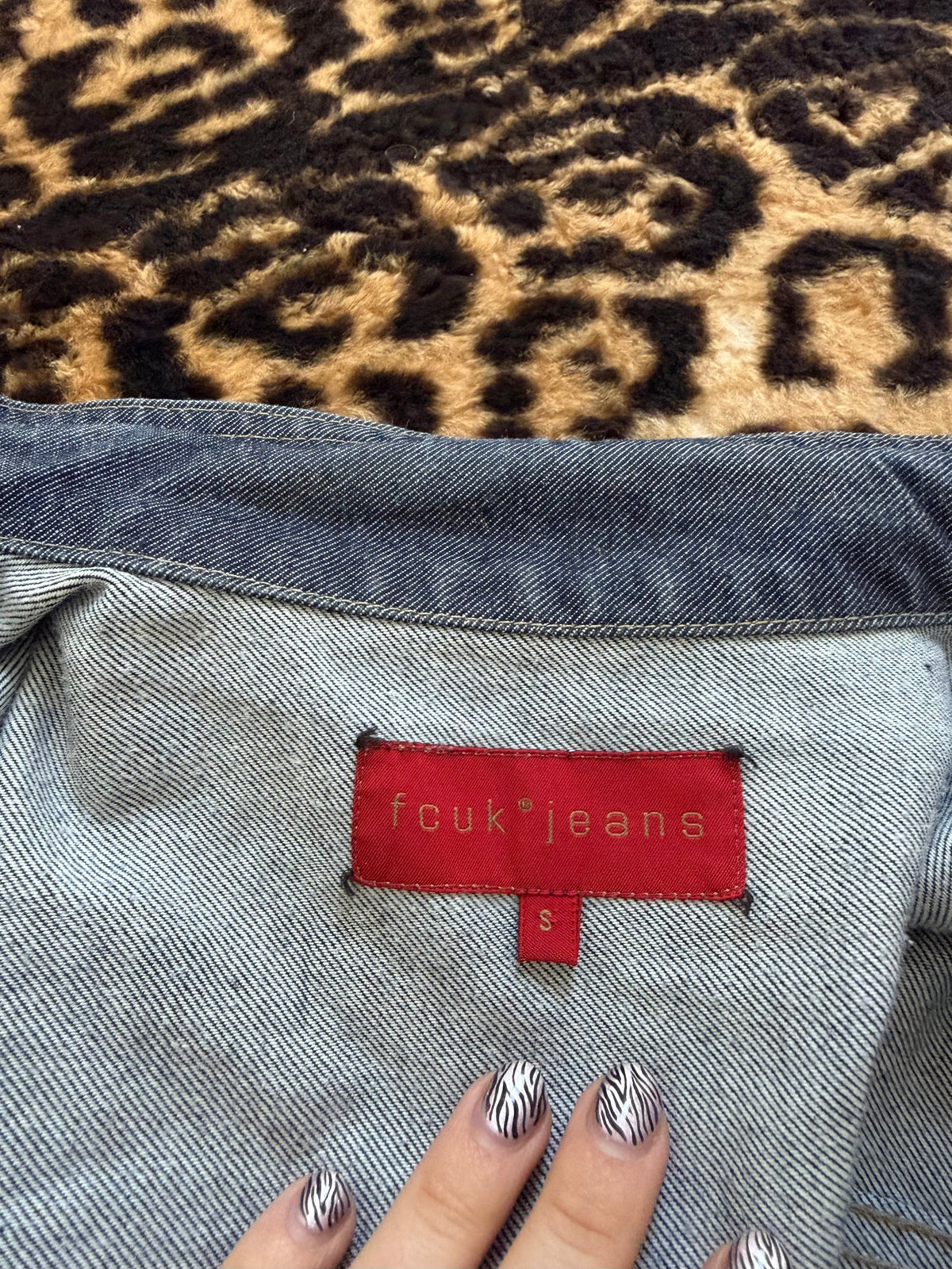 French Connection Asymmetric Denim Jacket (S)