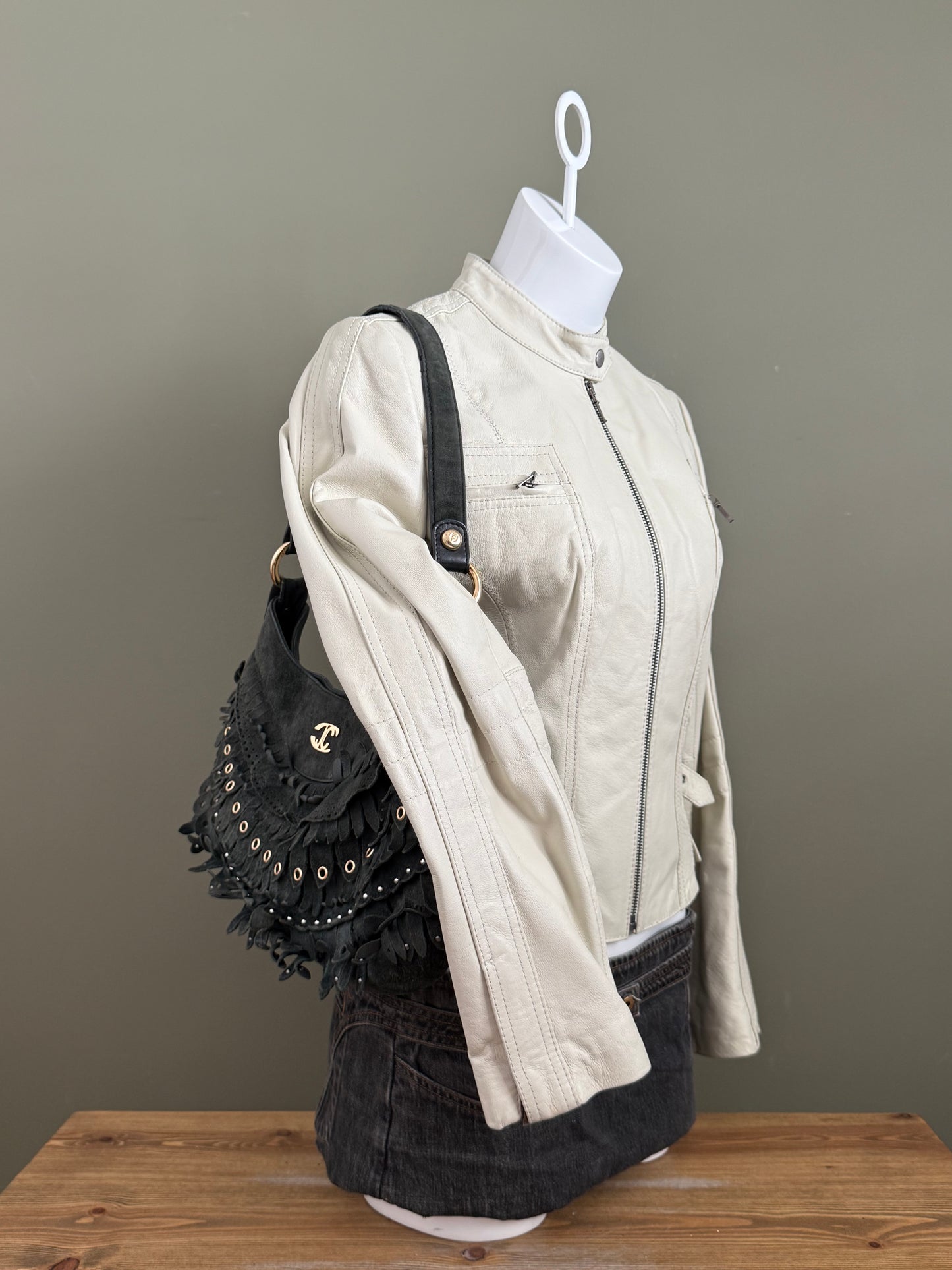 Suede Cavalli Shoulder Bag