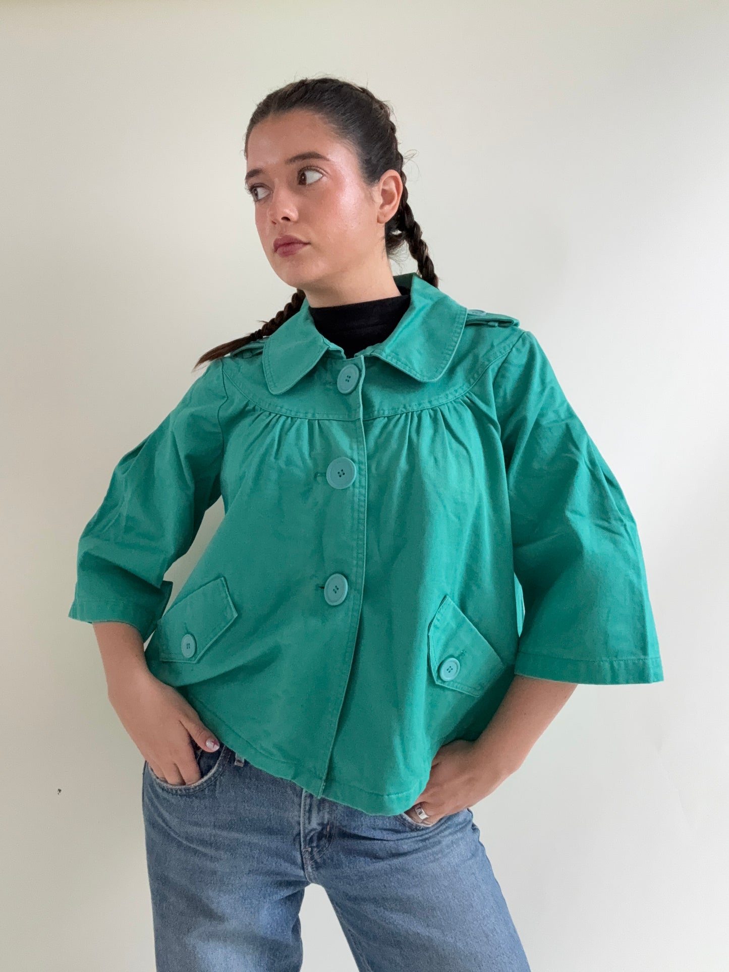 Oasis Teal Peacoat (UK12)