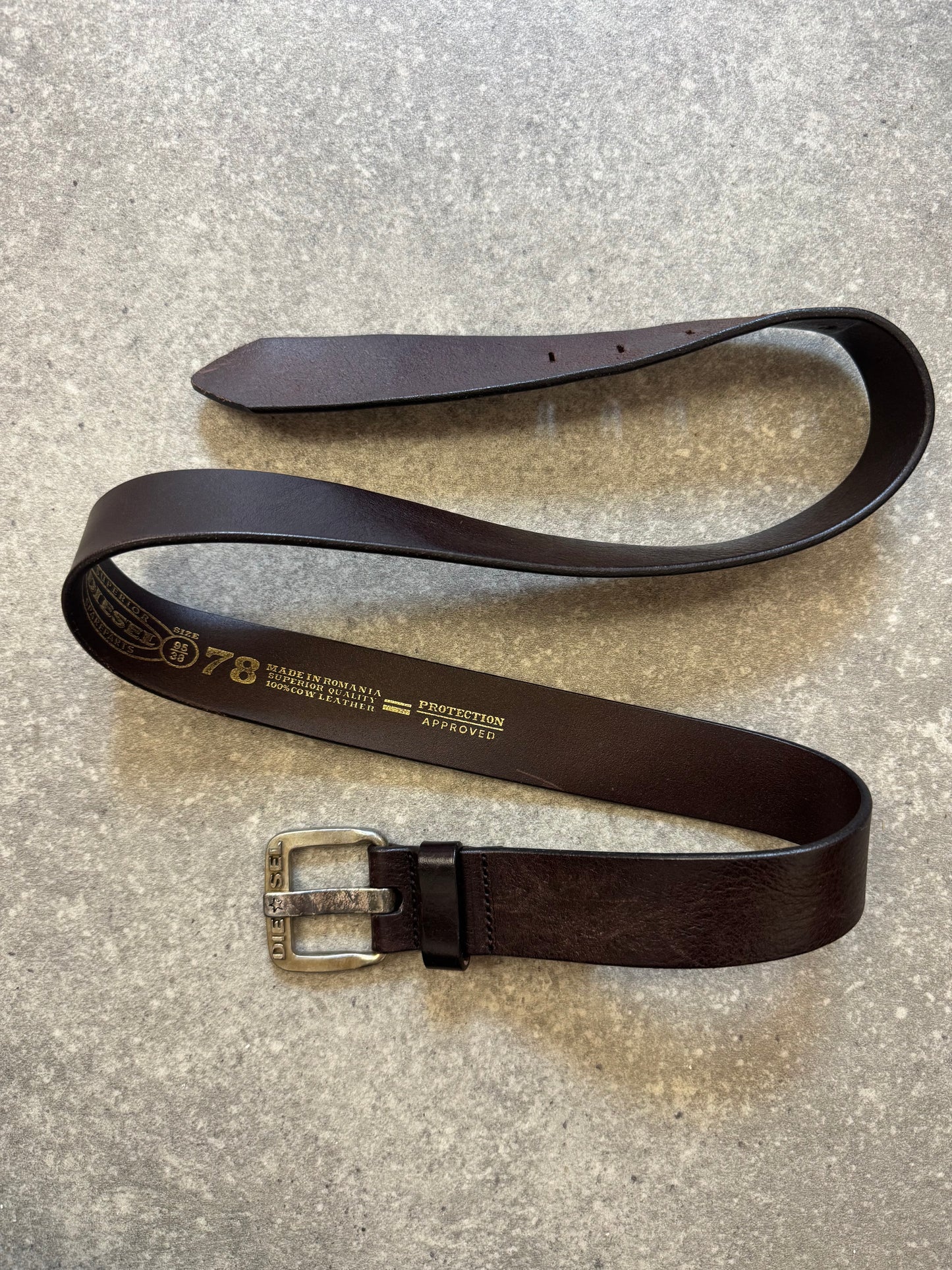 Brown Leather Diesel Belt