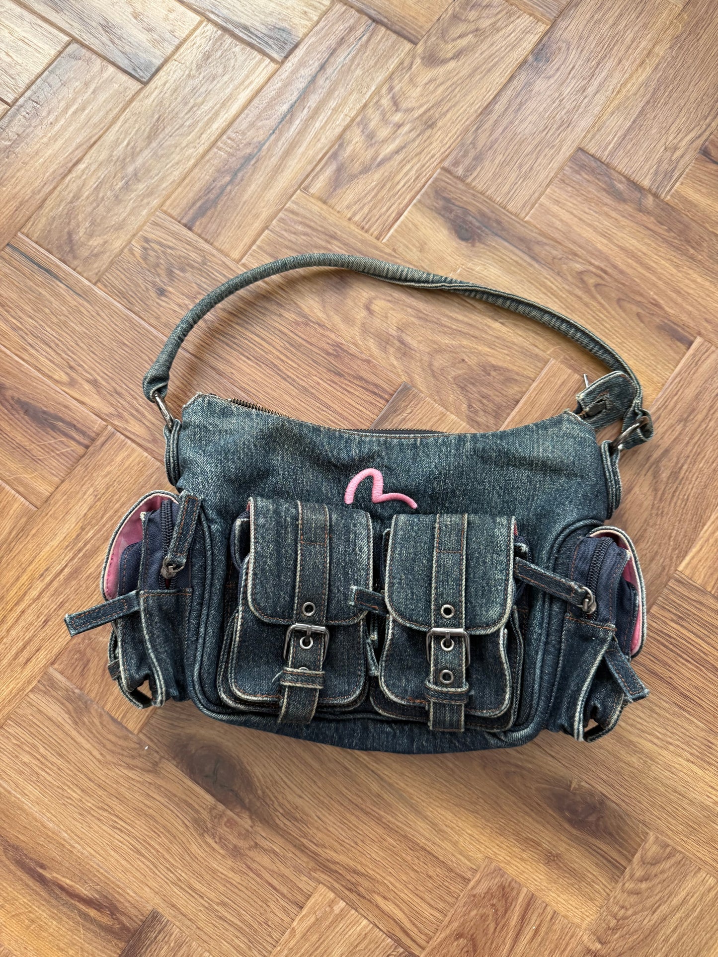 Evisu Denim Cargo Handbag
