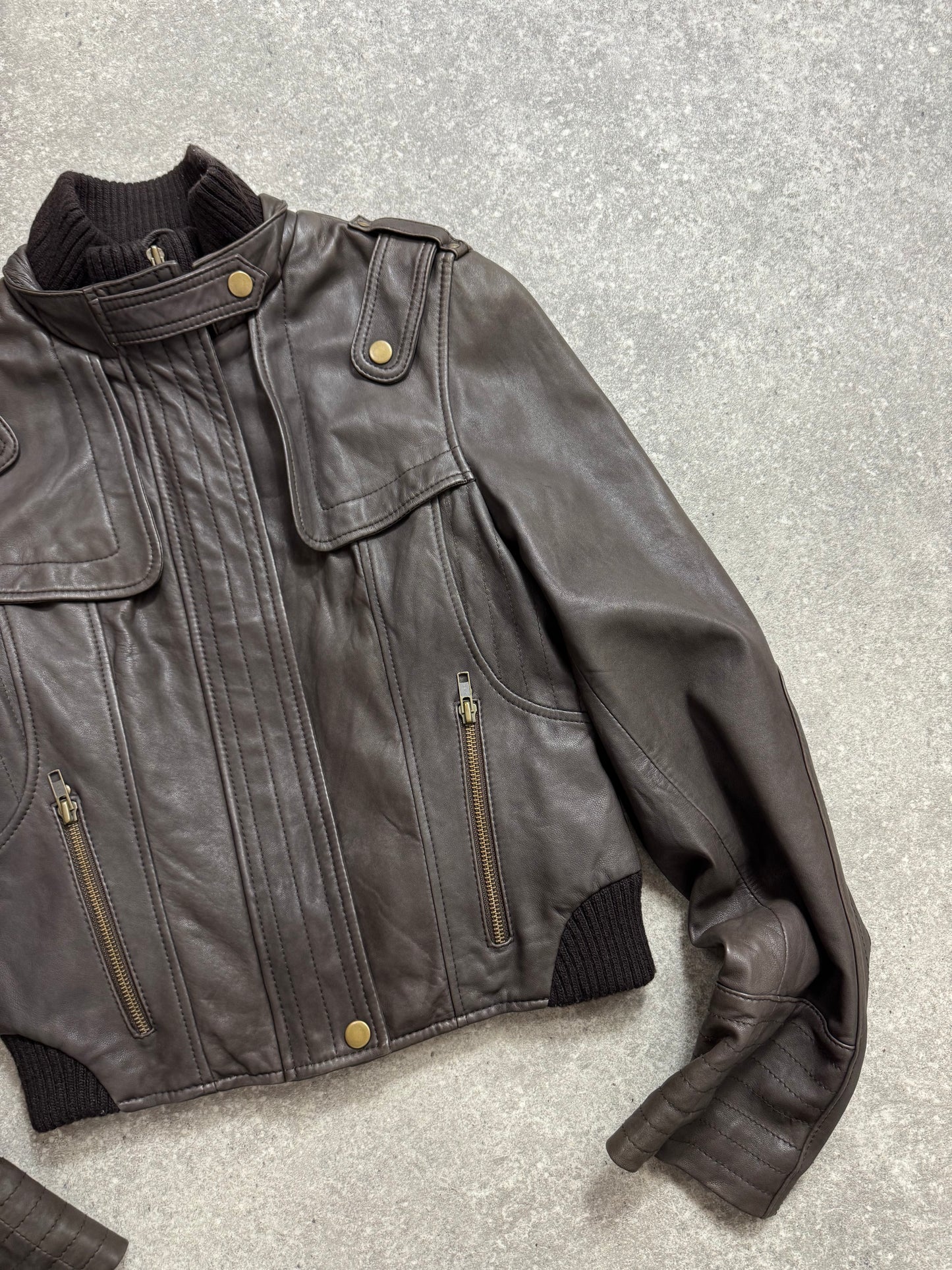 Brown Leather Jacket (M)