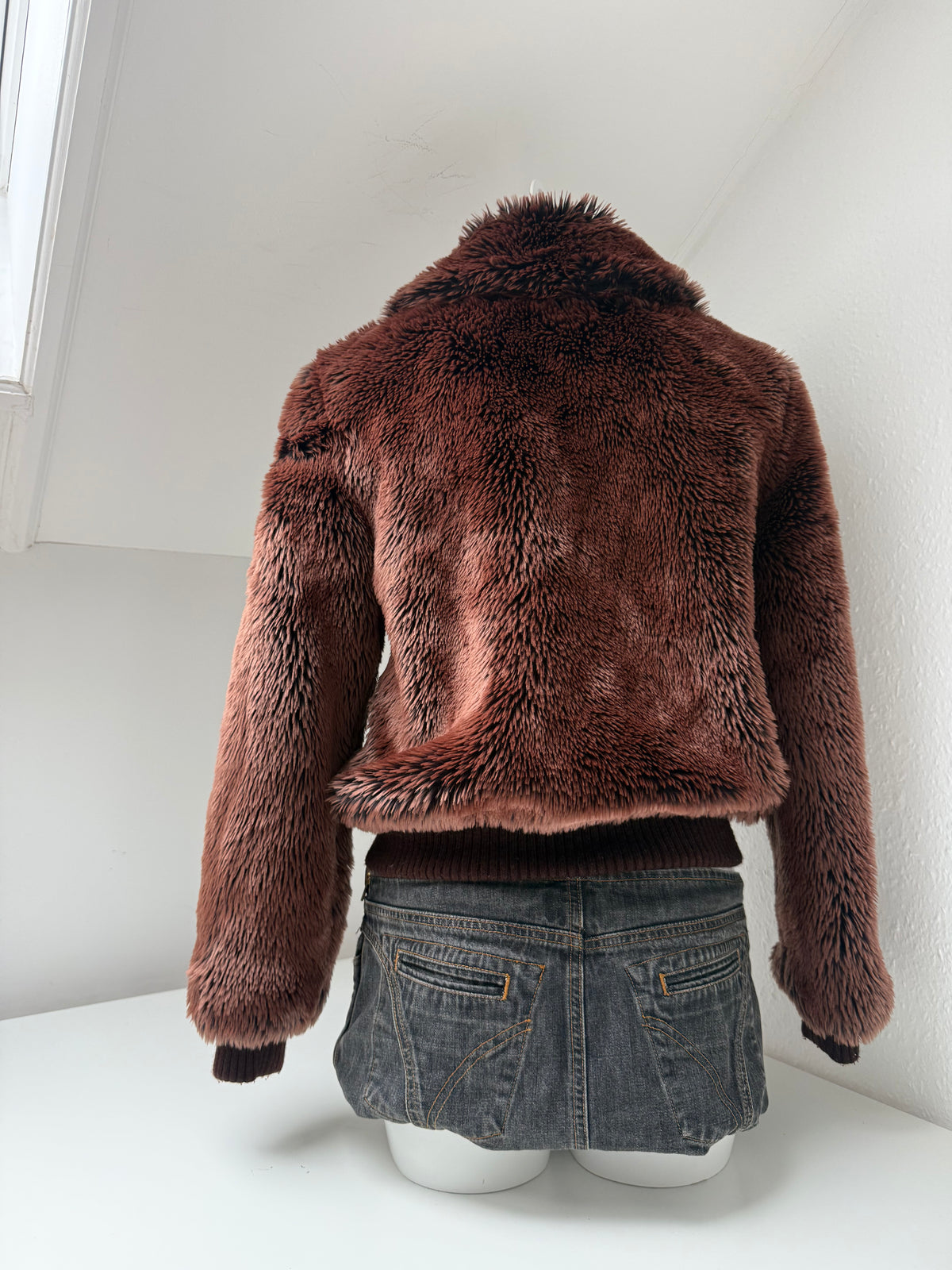 Y2K Faux Fur Jacket (UK12)