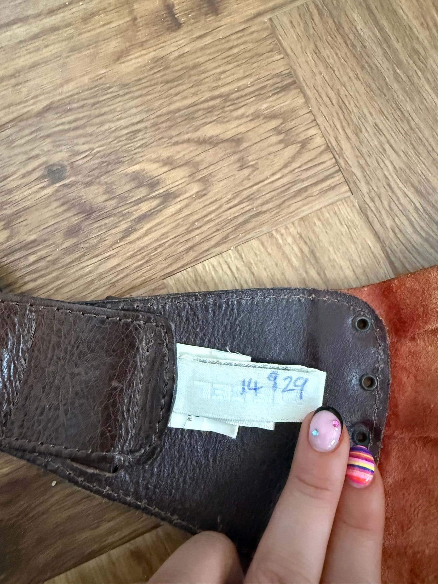 Diesel Red Leather Belt (XS)