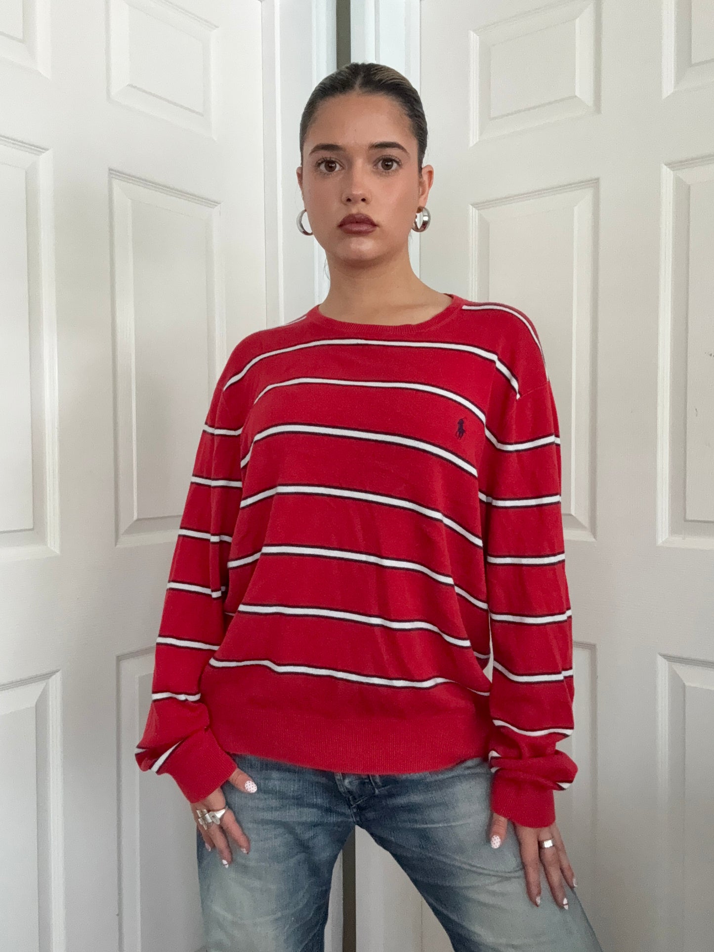 Ralph Lauren Striped Knit Jumper (L)