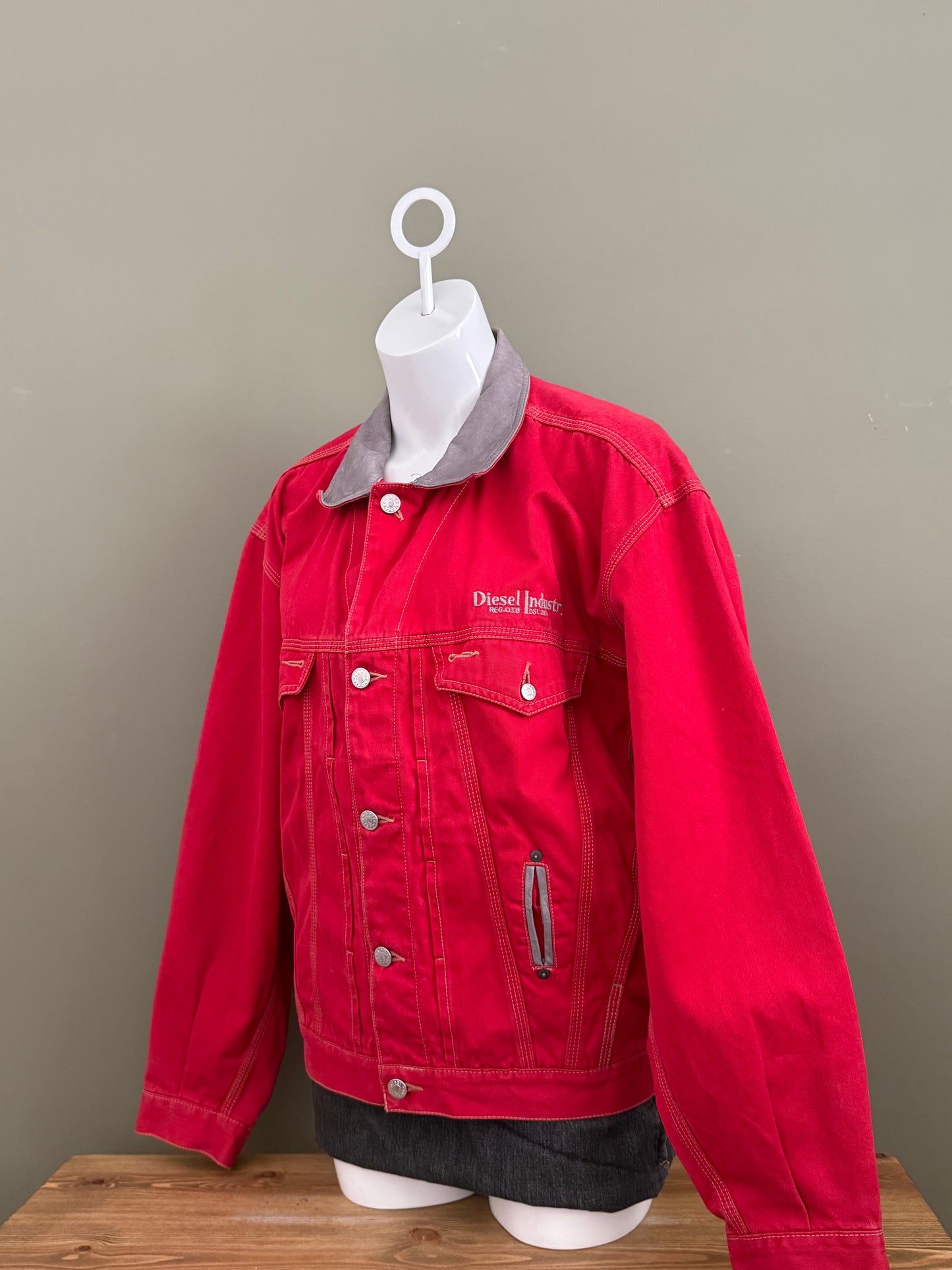 Diesel Red Trucker Jacket (M)