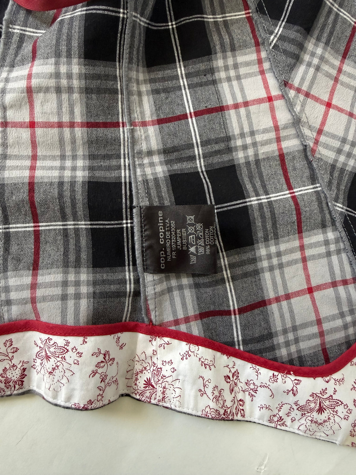Cop Copine Tartan Corset Top (L)