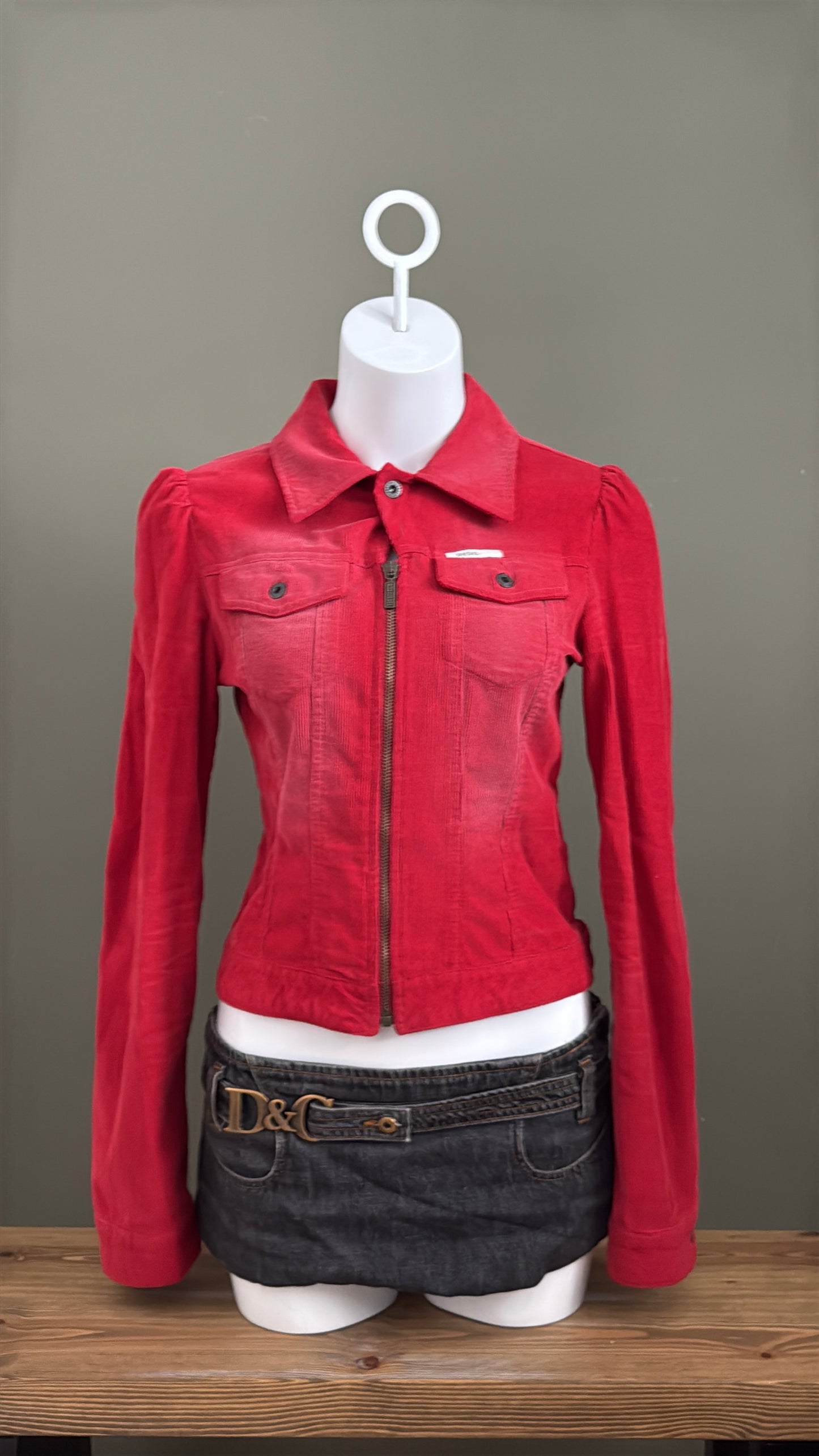 Red Diesel Corduroy Fitted Jacket (M)