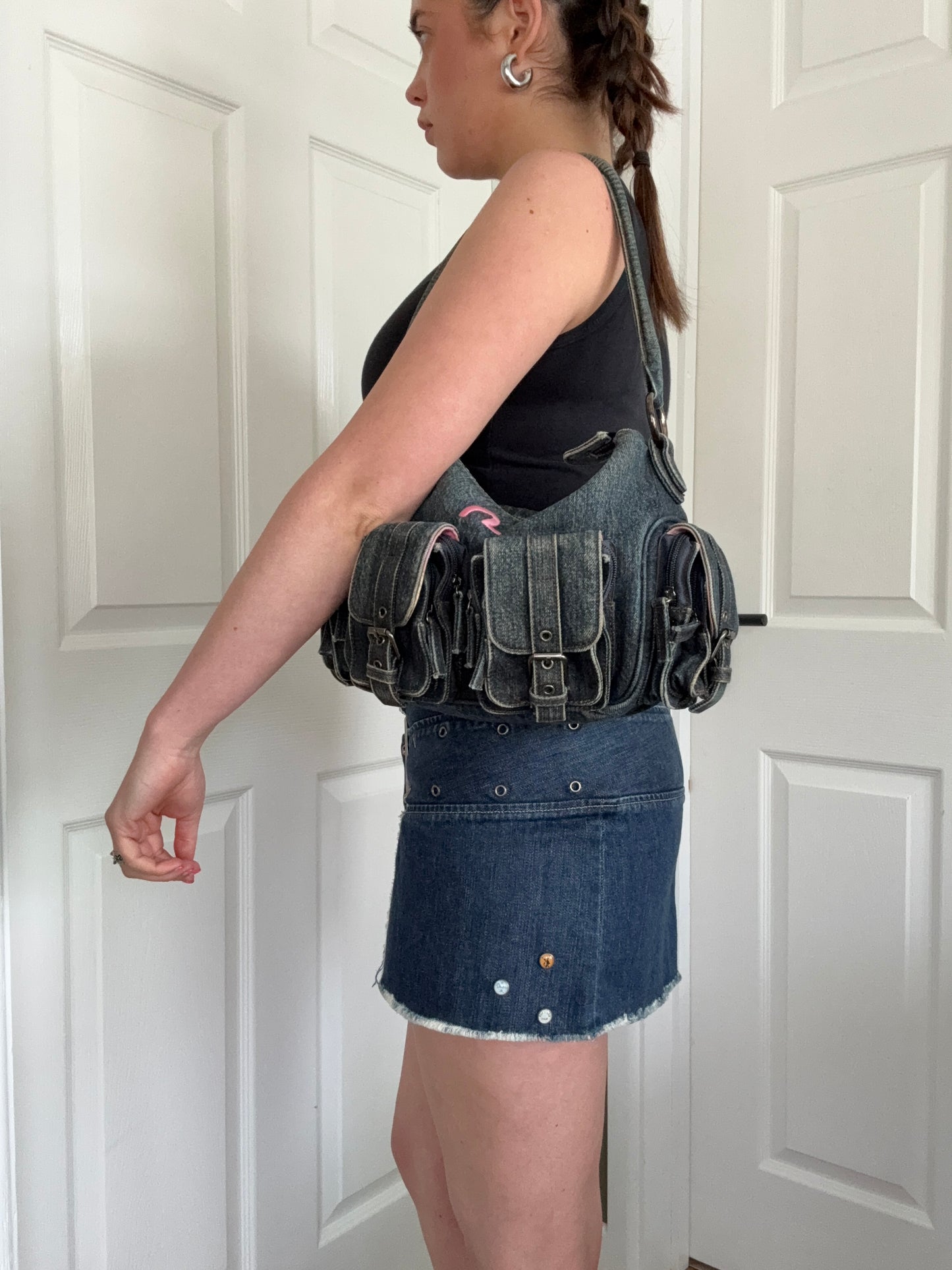 Evisu Denim Cargo Handbag