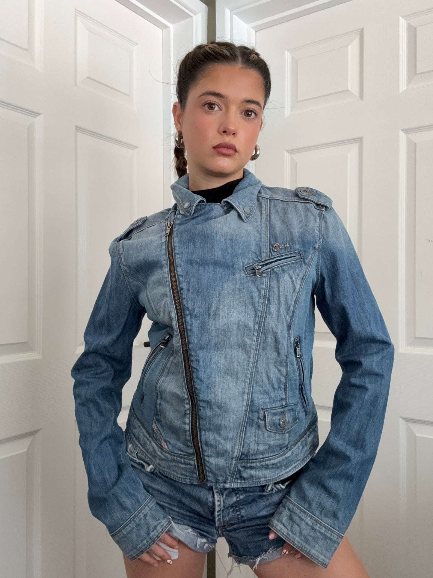 Diesel Denim Biker Jacket (L)