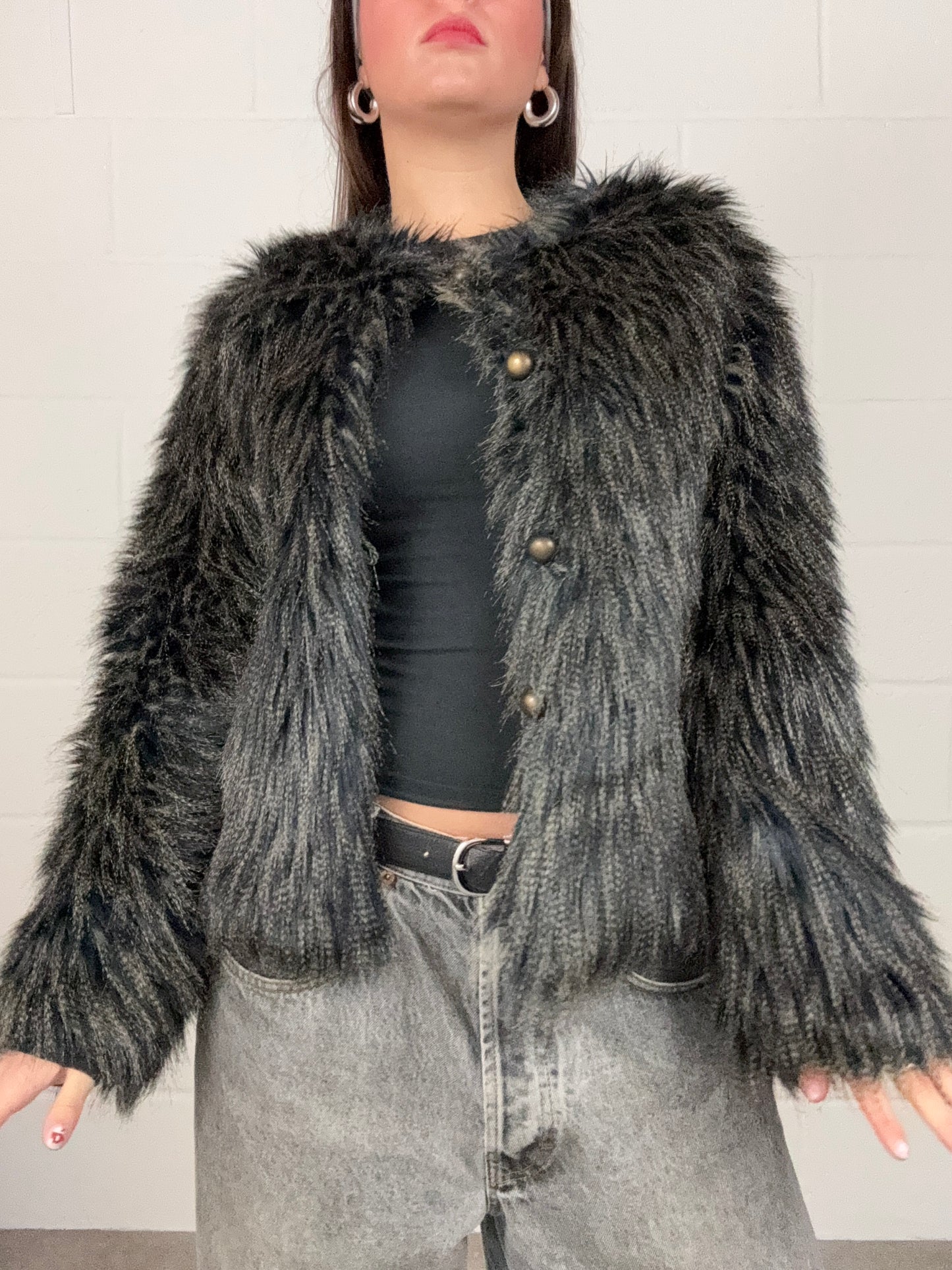 Jane Norman Faux Fur Jacket (M)