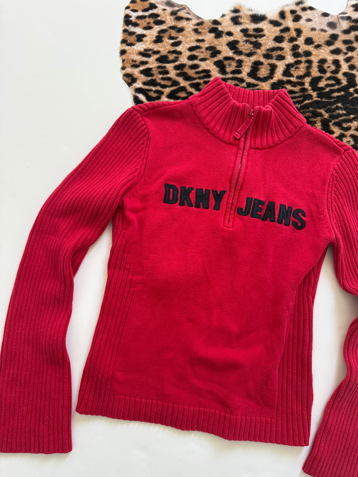 DKNY 1/4 Zip Knit Jumper (M)