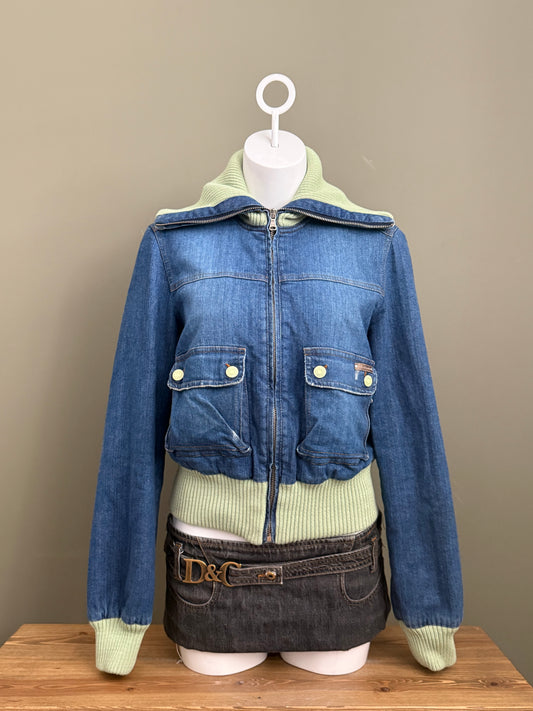 Dolce and Gabbana Denim Bomber Jacket (M)