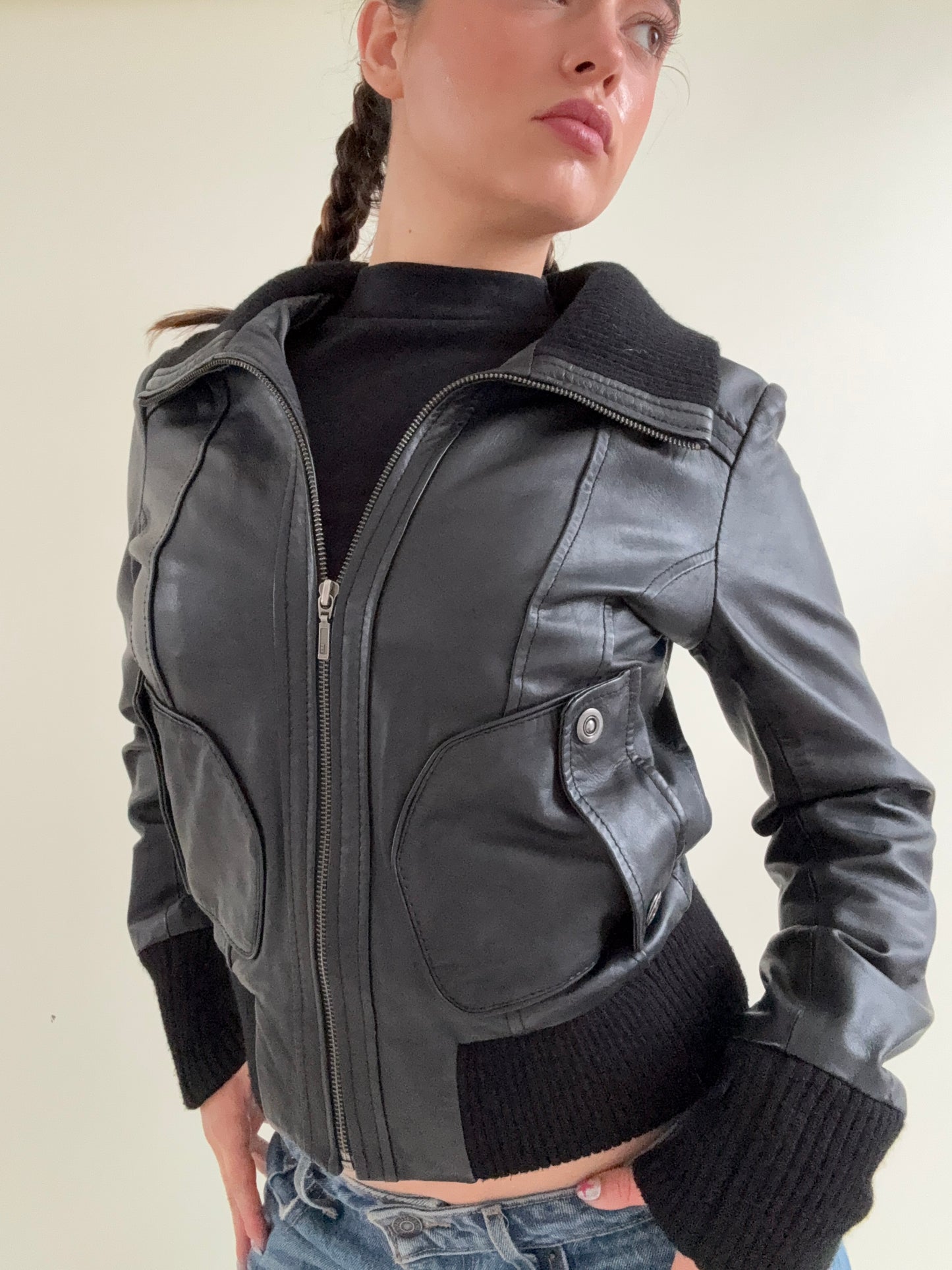 Oasis Leather Jacket (UK12)