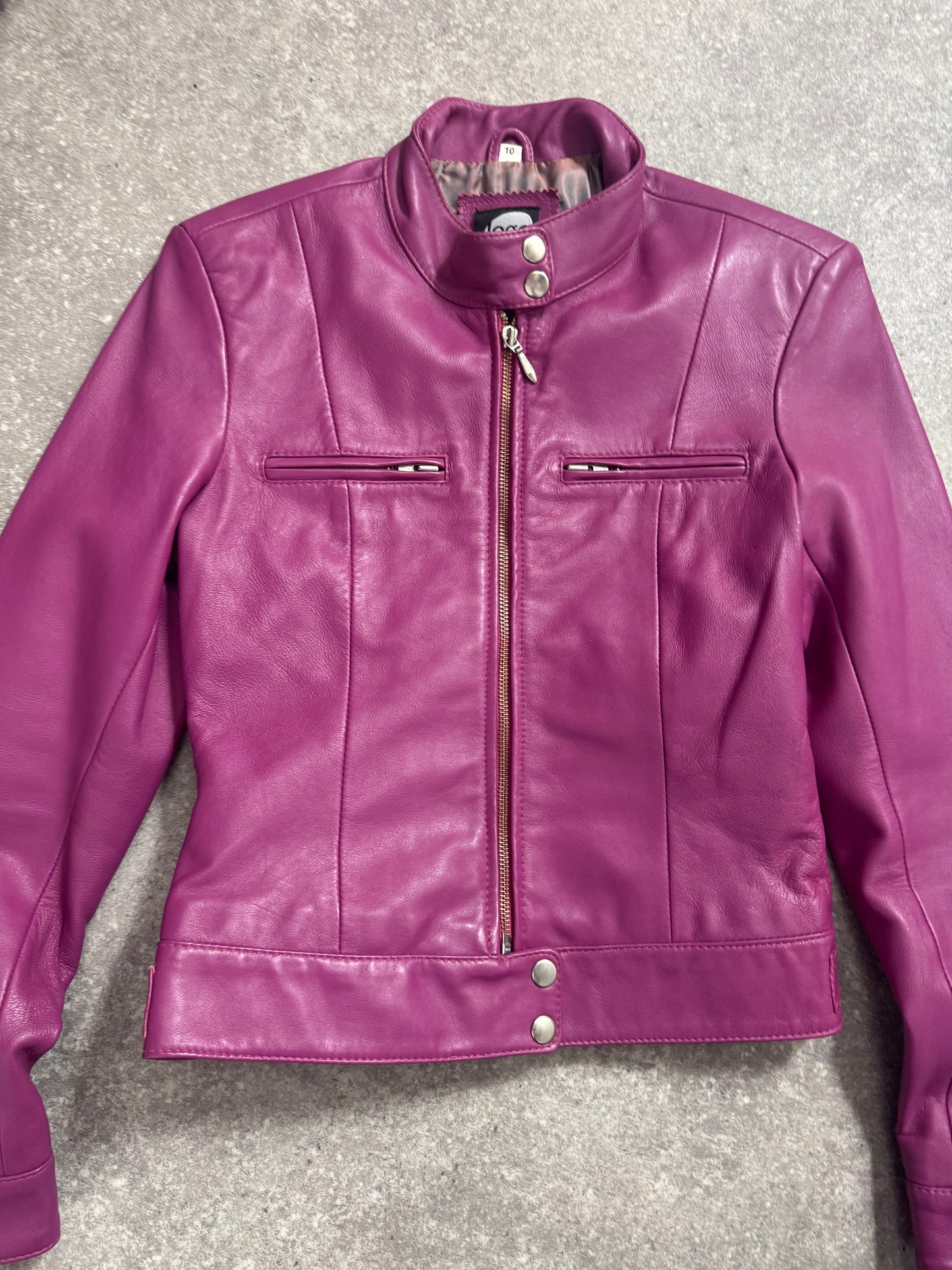 Y2K Leather Jacket (UK10)