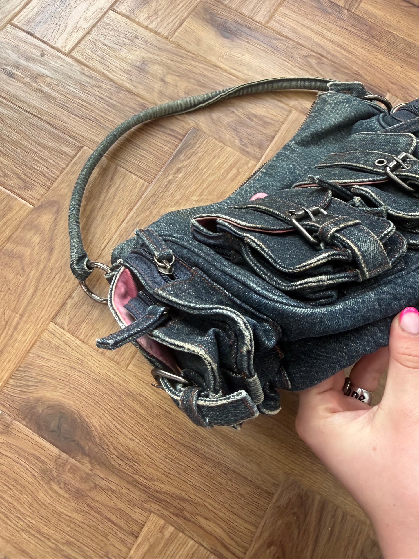 Evisu Denim Cargo Handbag