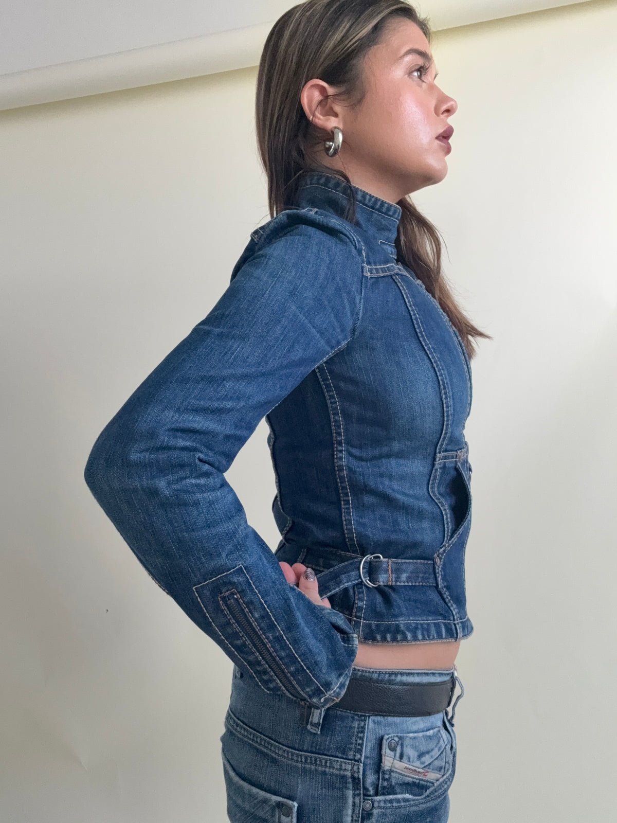 French Connection Denim Cargo Jacket (UK6)