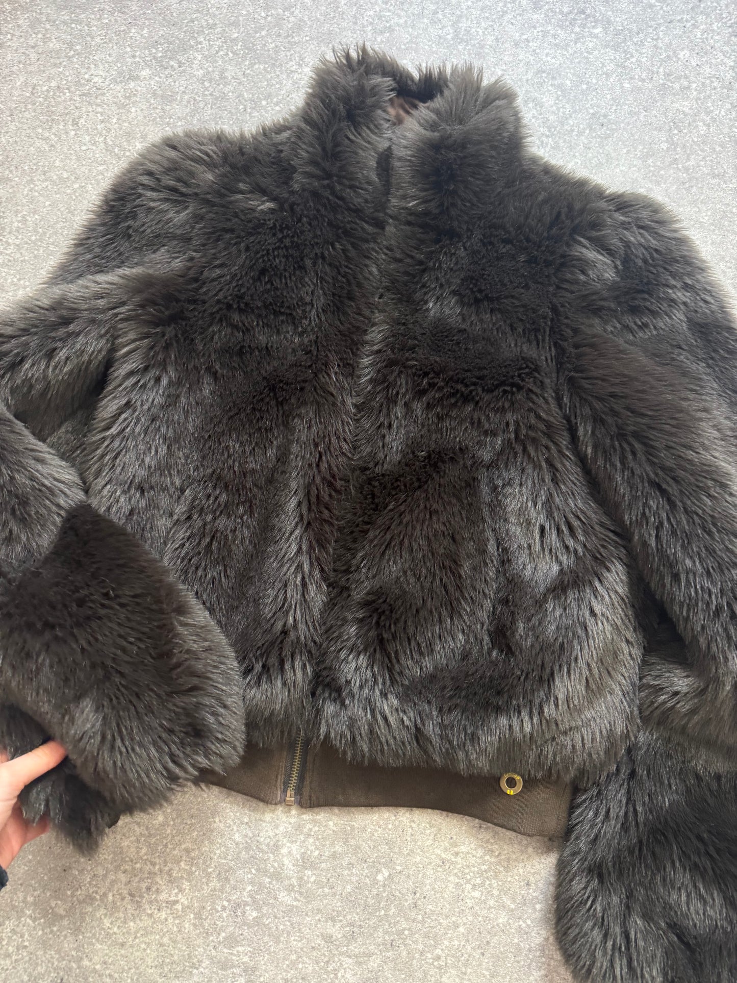 Firetrap Faux Fur Bomber Jacket (S)