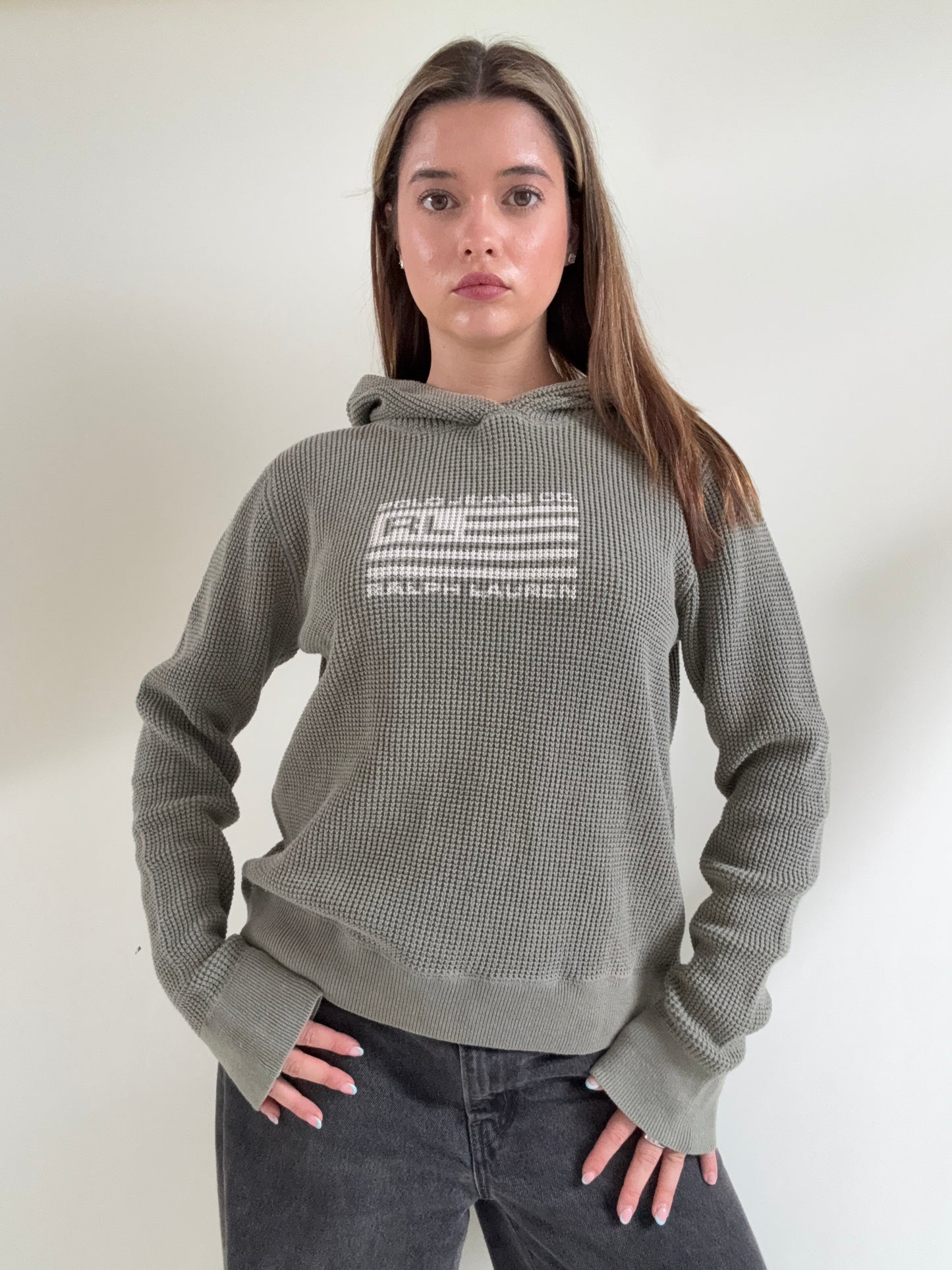 Ralph Lauren Waffle Knit Hoodie (XL)