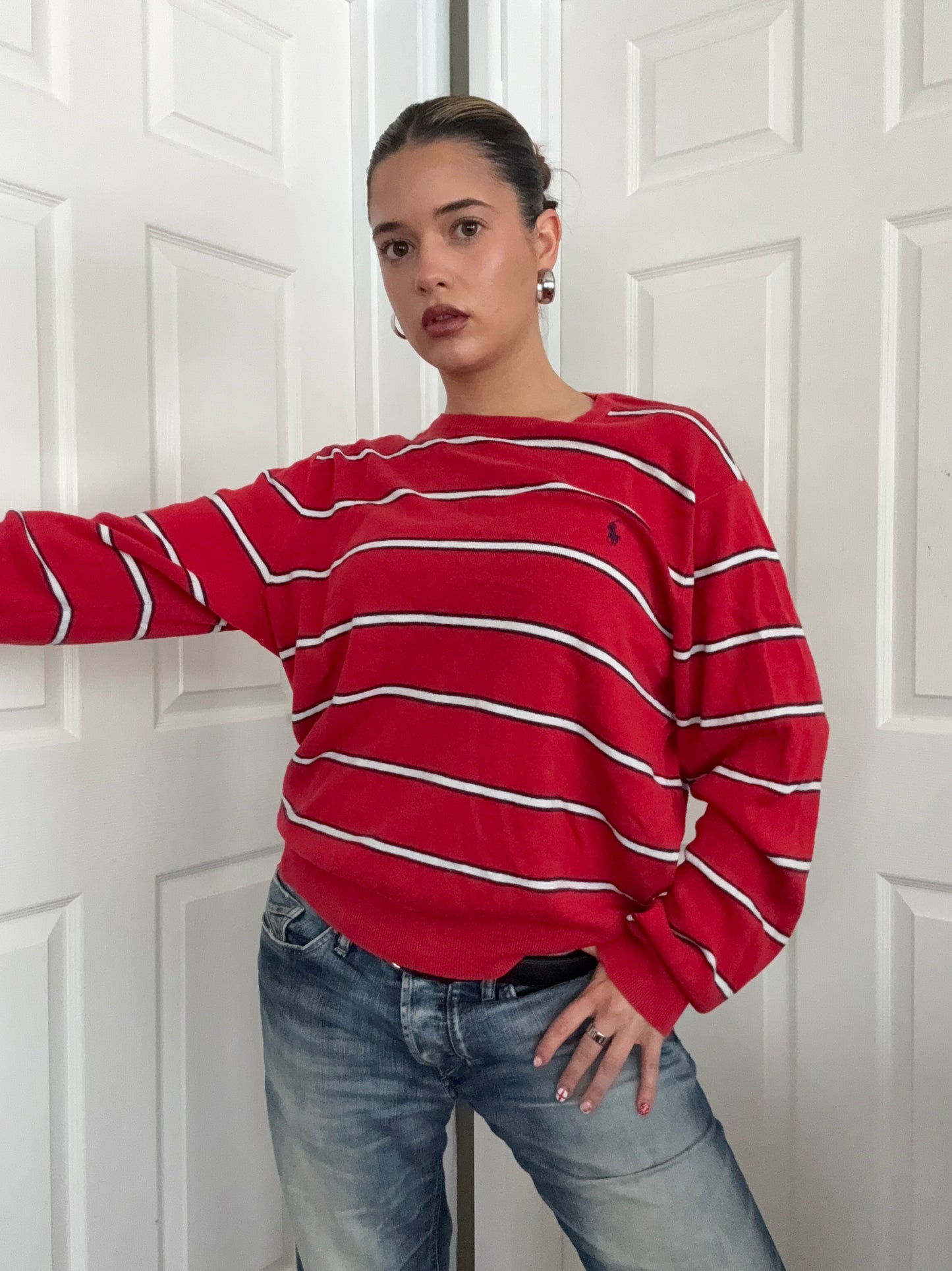 Ralph Lauren Striped Knit Jumper (L)