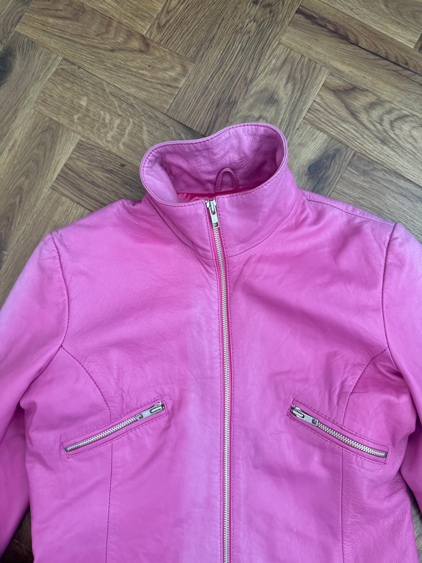 Pink Leather Jacket (M)