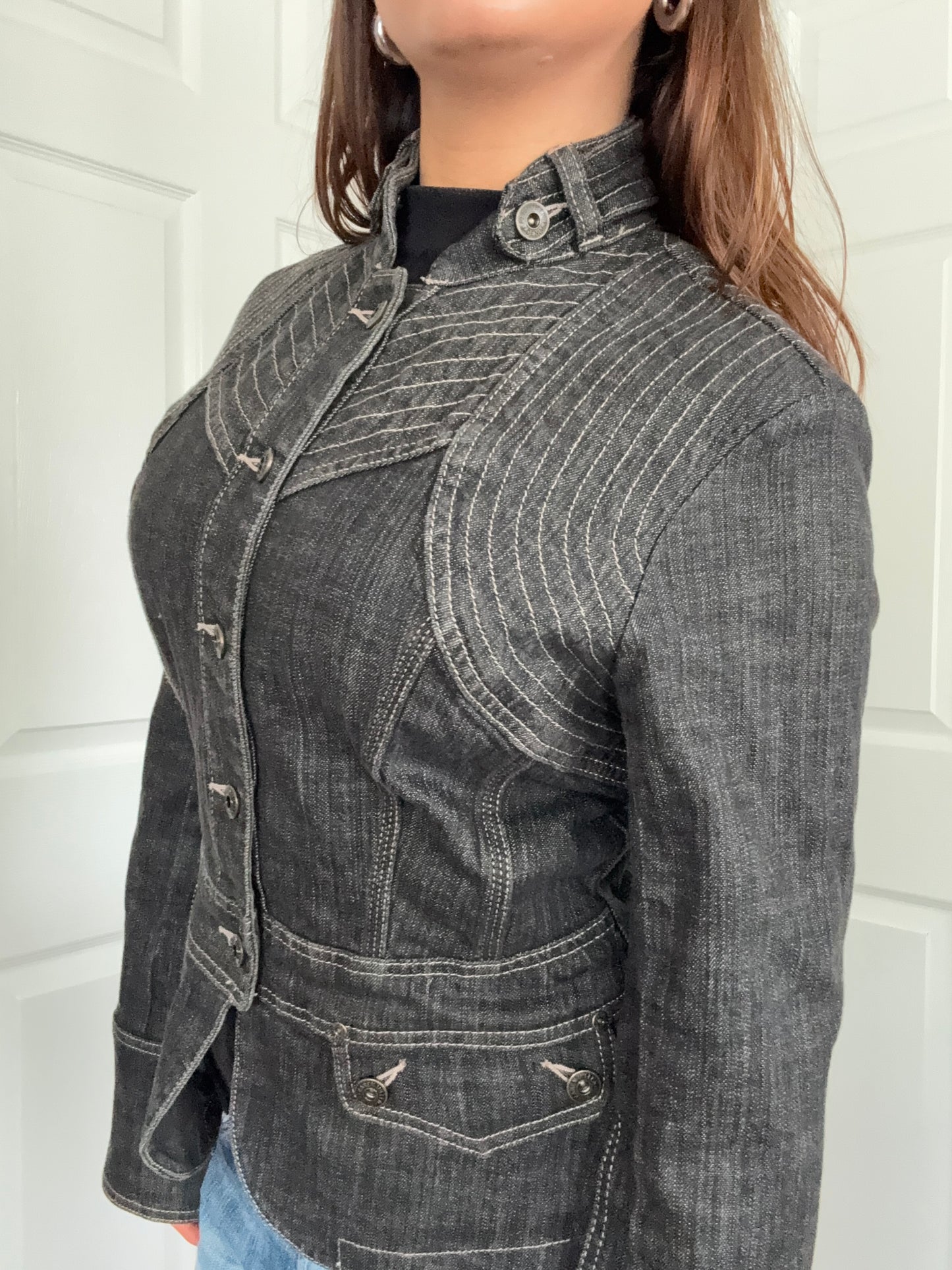 Karen Millen Denim Corset Jacket (UK14)