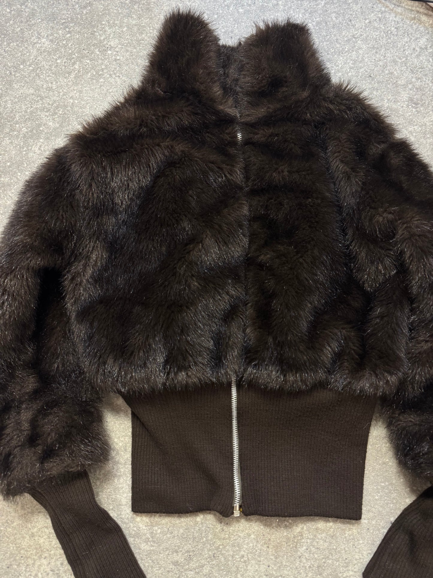 Morgan De Toi Faux Fur Bomber Jacket (M)