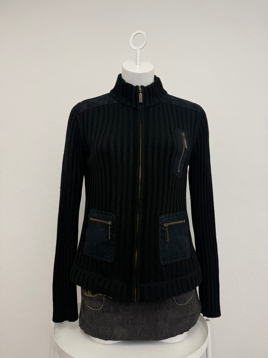 Knit Zip Cargo Jumper (M)
