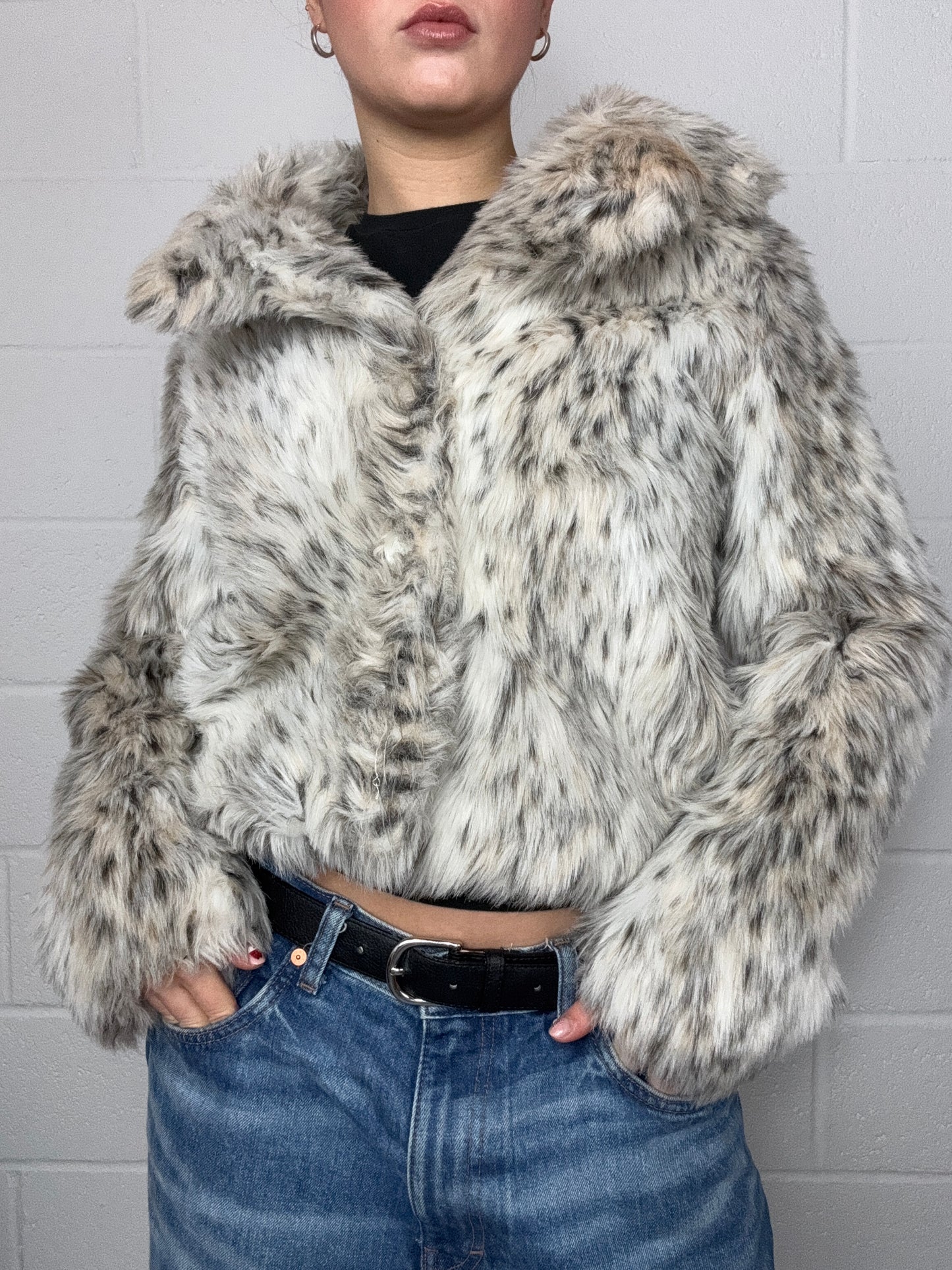 Y2K Faux Fur Jacket (UK8)