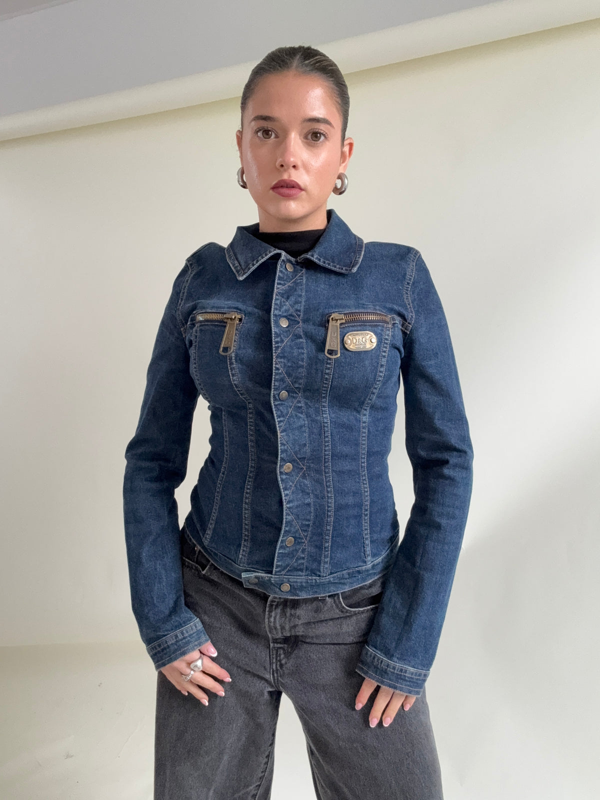 Vintage Dolce & Gabbana Fitted Denim Jacket (M)