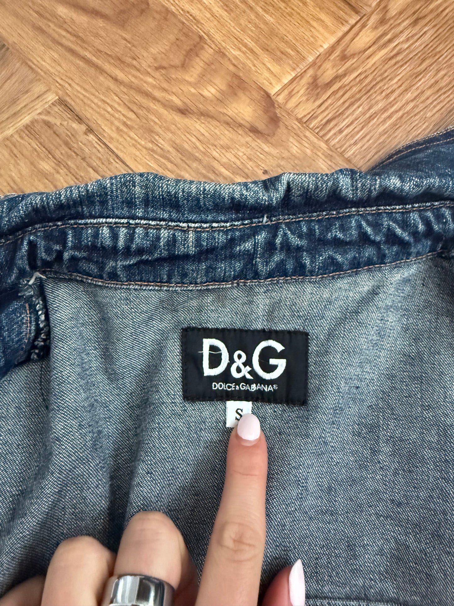 Dolce & Gabbana Denim Fitted Jacket (S)