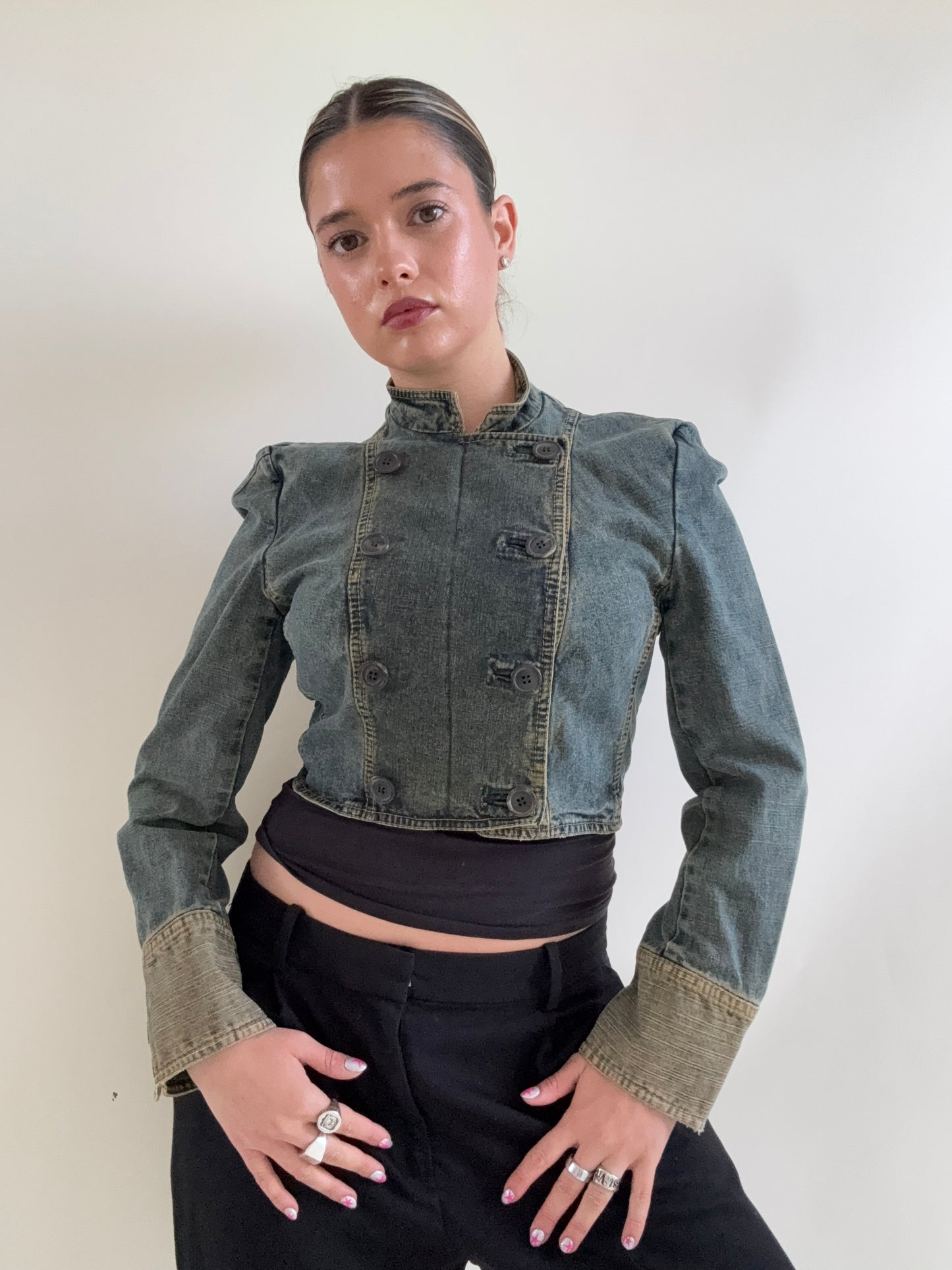 Karen Millen Denim Military Jacket (UK12)