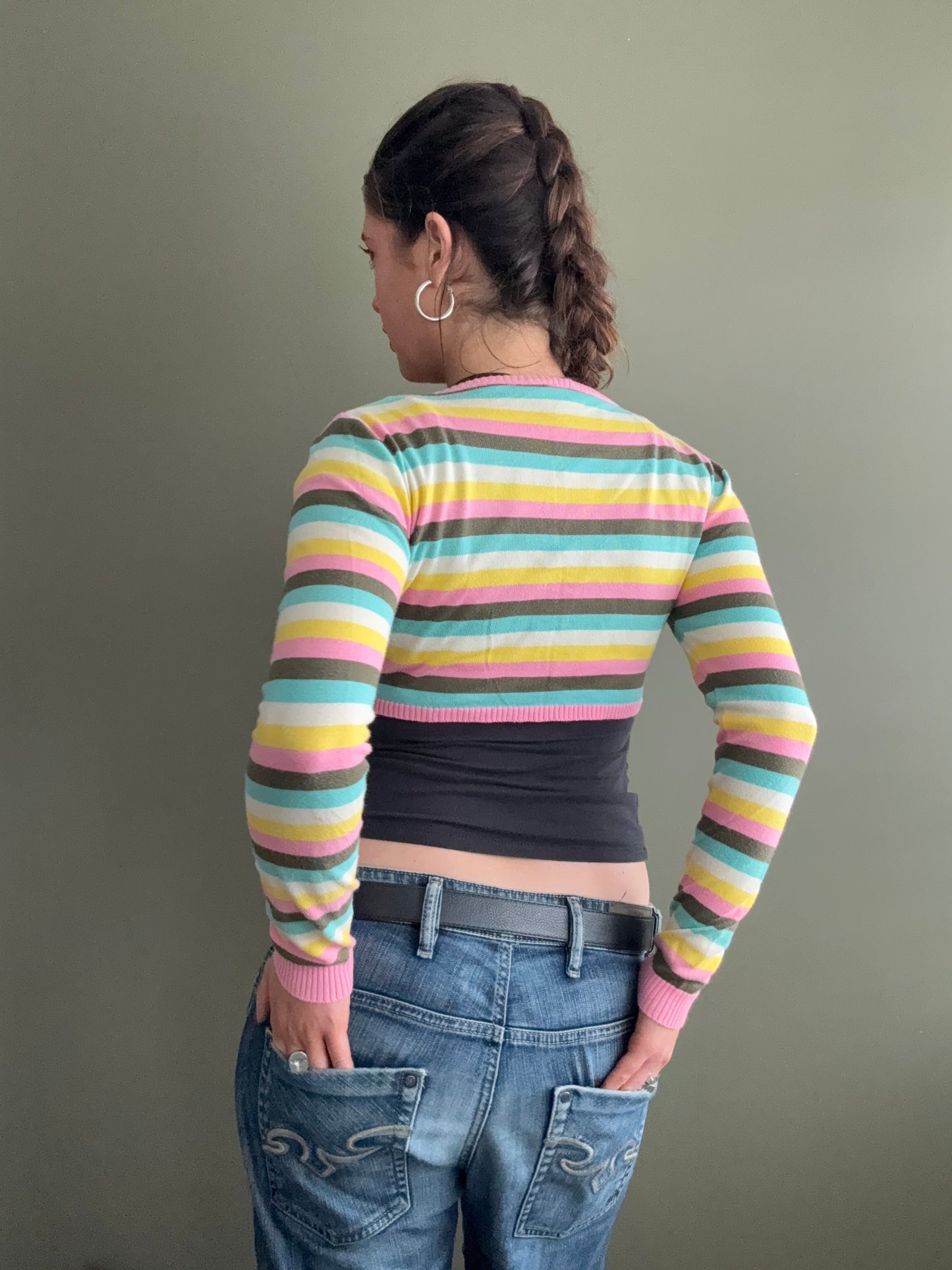 Versace Striped Cardigan (XS)