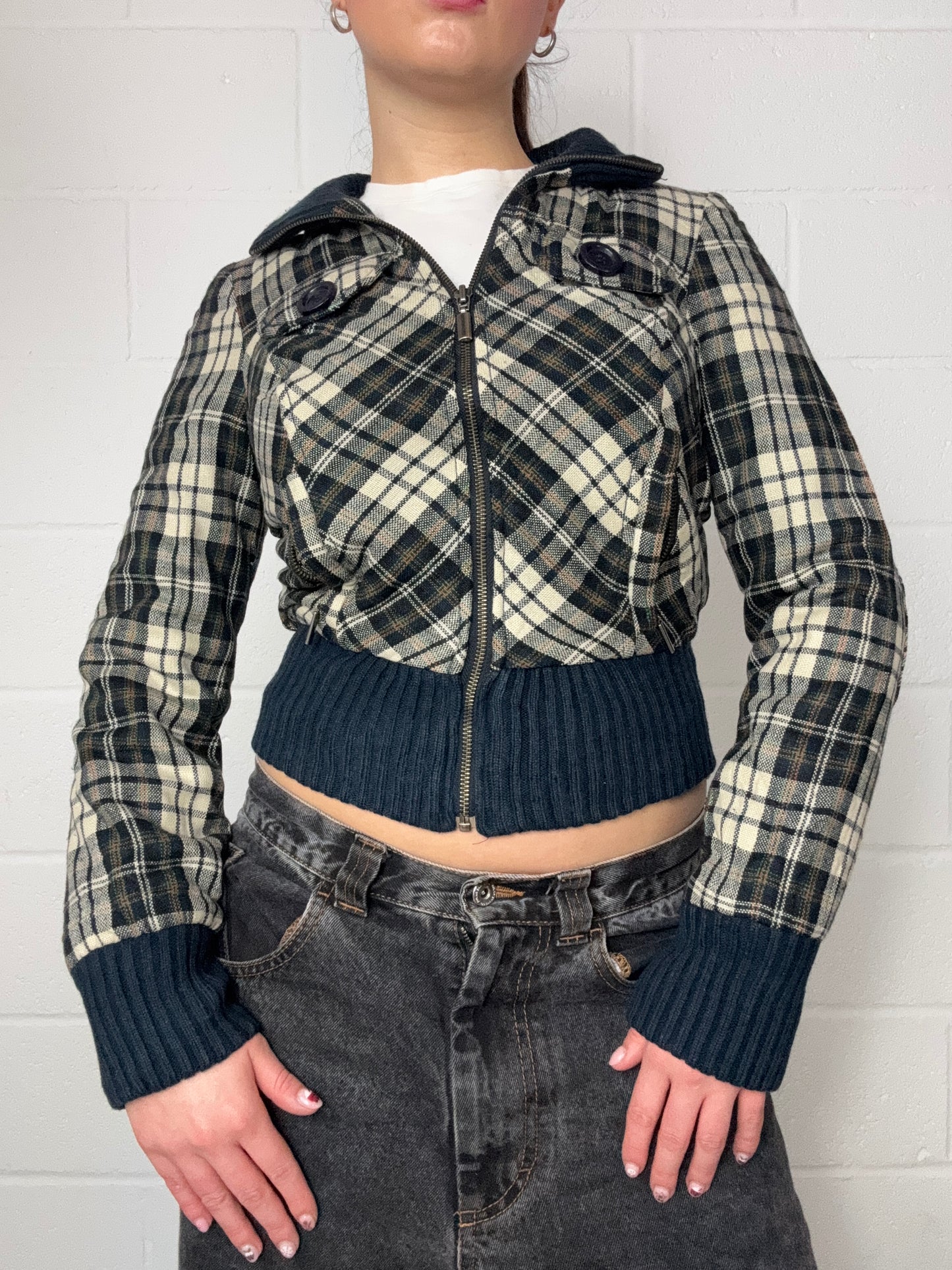 Guess Tartan Bomber Jacket (XS)