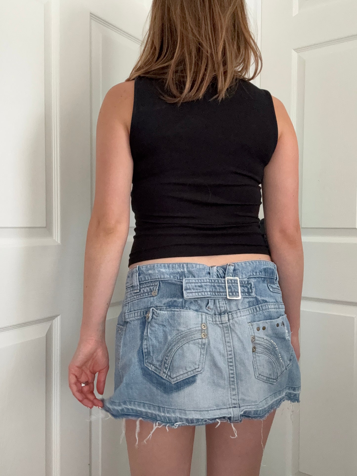Y2K Mini Denim Skirt (UK14)