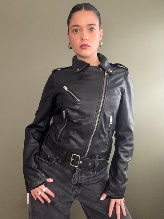 Diesel Corset Style Leather Jacket (XS)