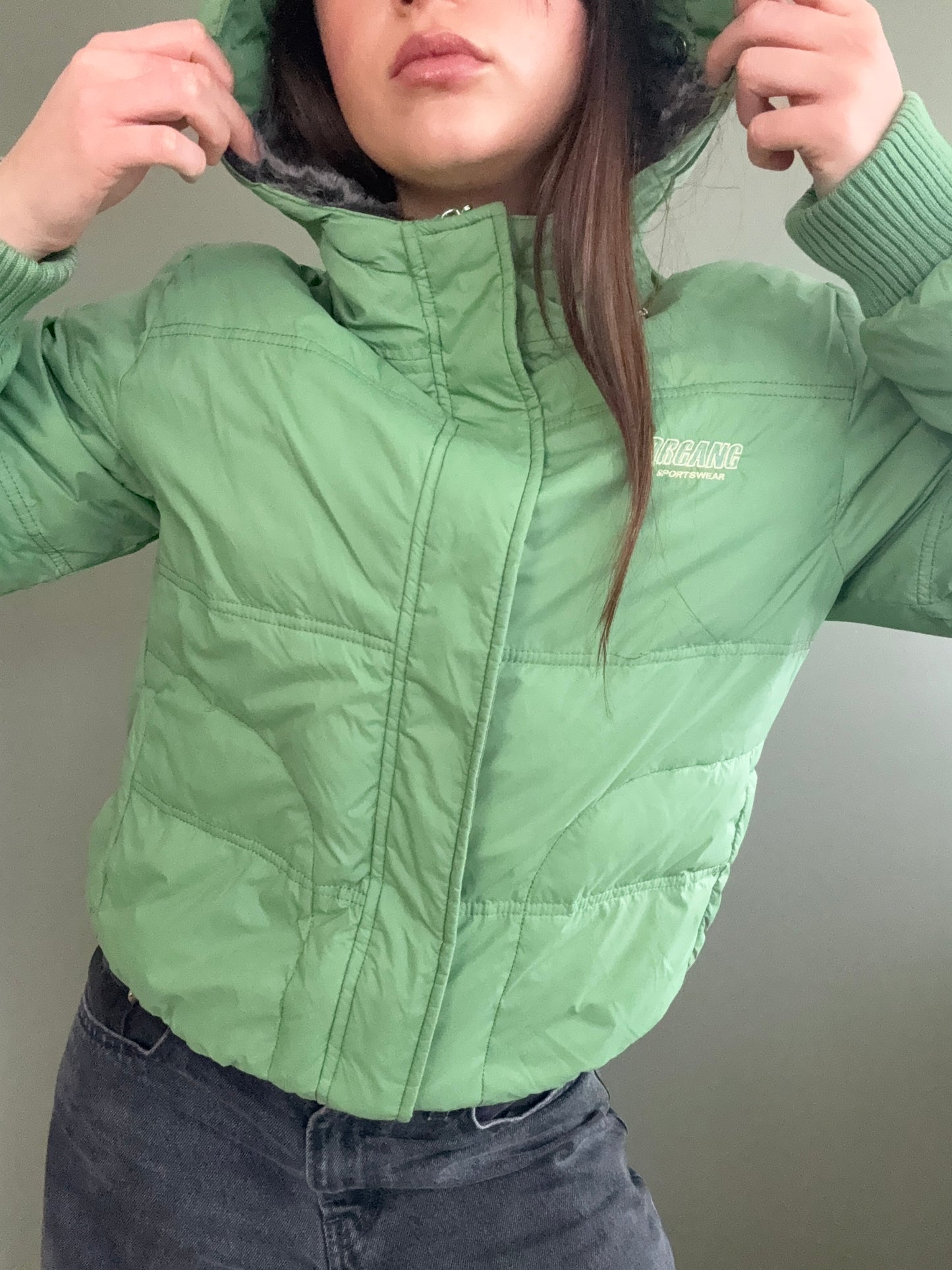 Green Puffer Jacket (M)