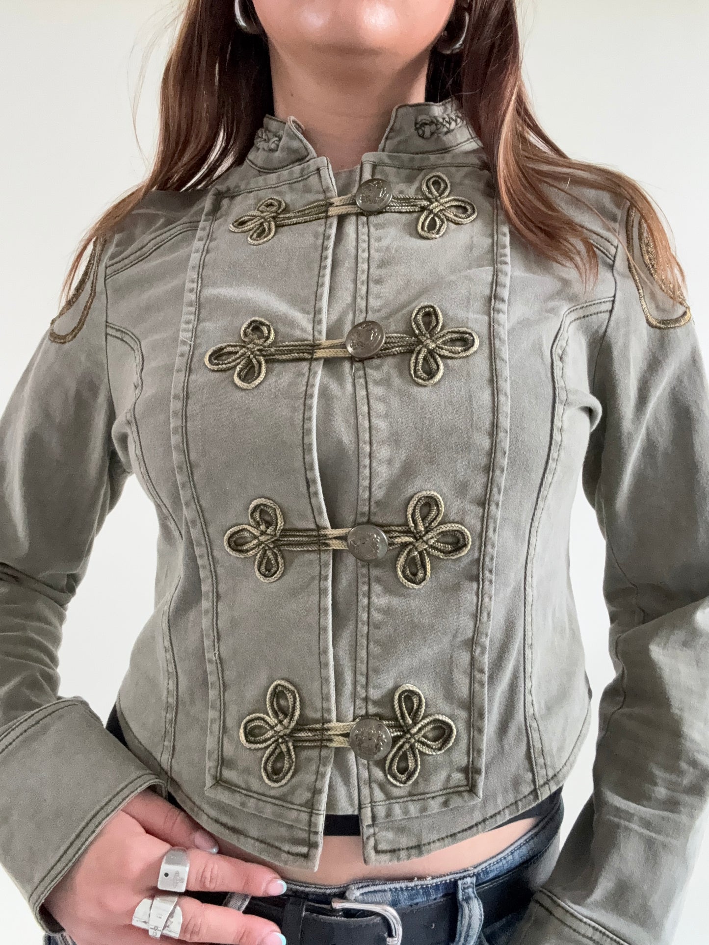 Jane Norman Cropped Military Jacket (UK12)