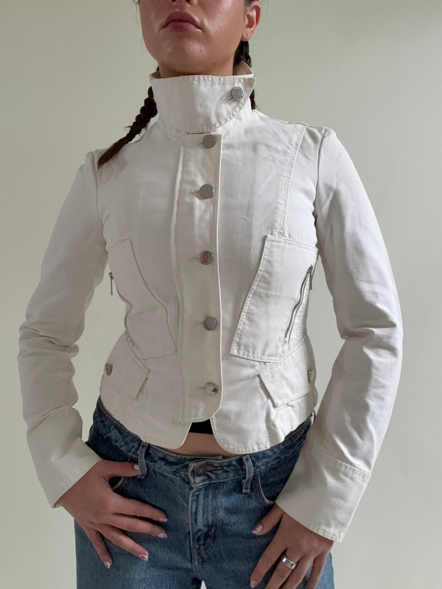 Karen Millen Funnel Neck Corset Jacket (UK8)