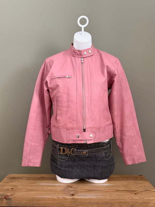 Pink Leather Jacket (M)