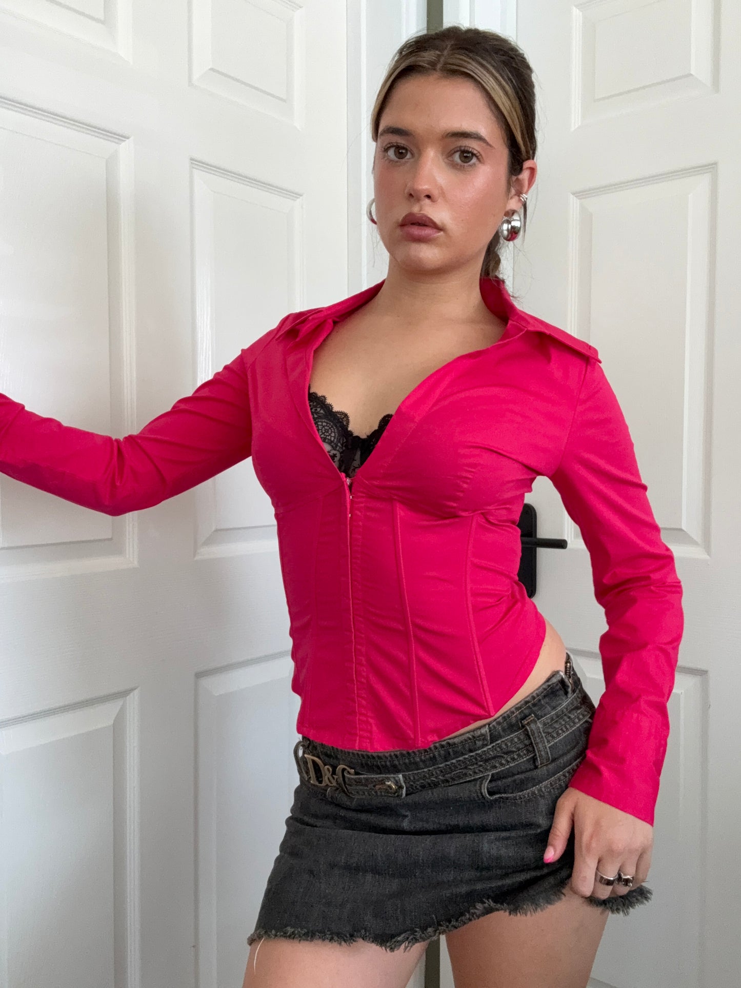 Pink Corset Shirt (UK10)