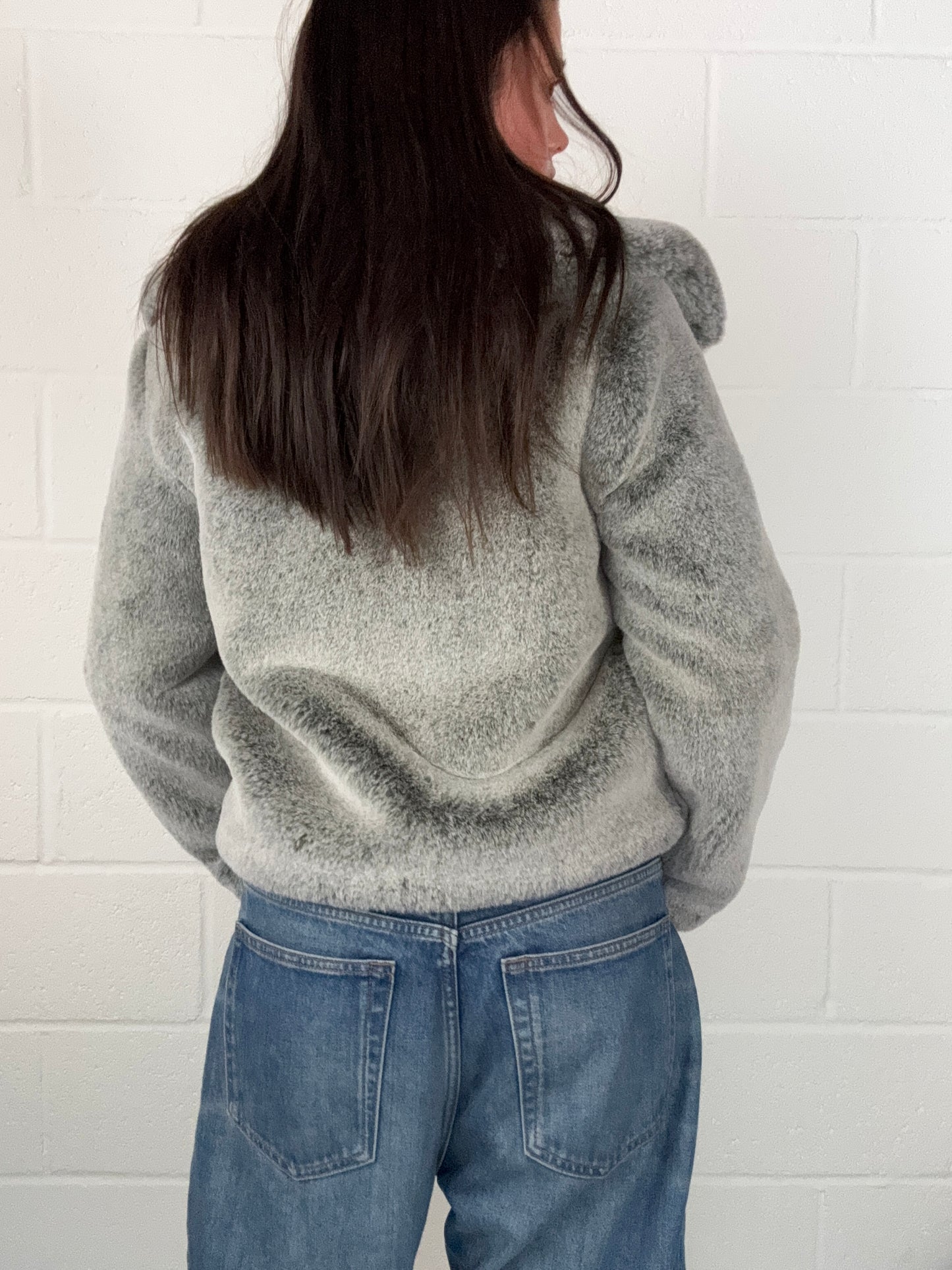 Faux Fur Grey Jacket (UK8)