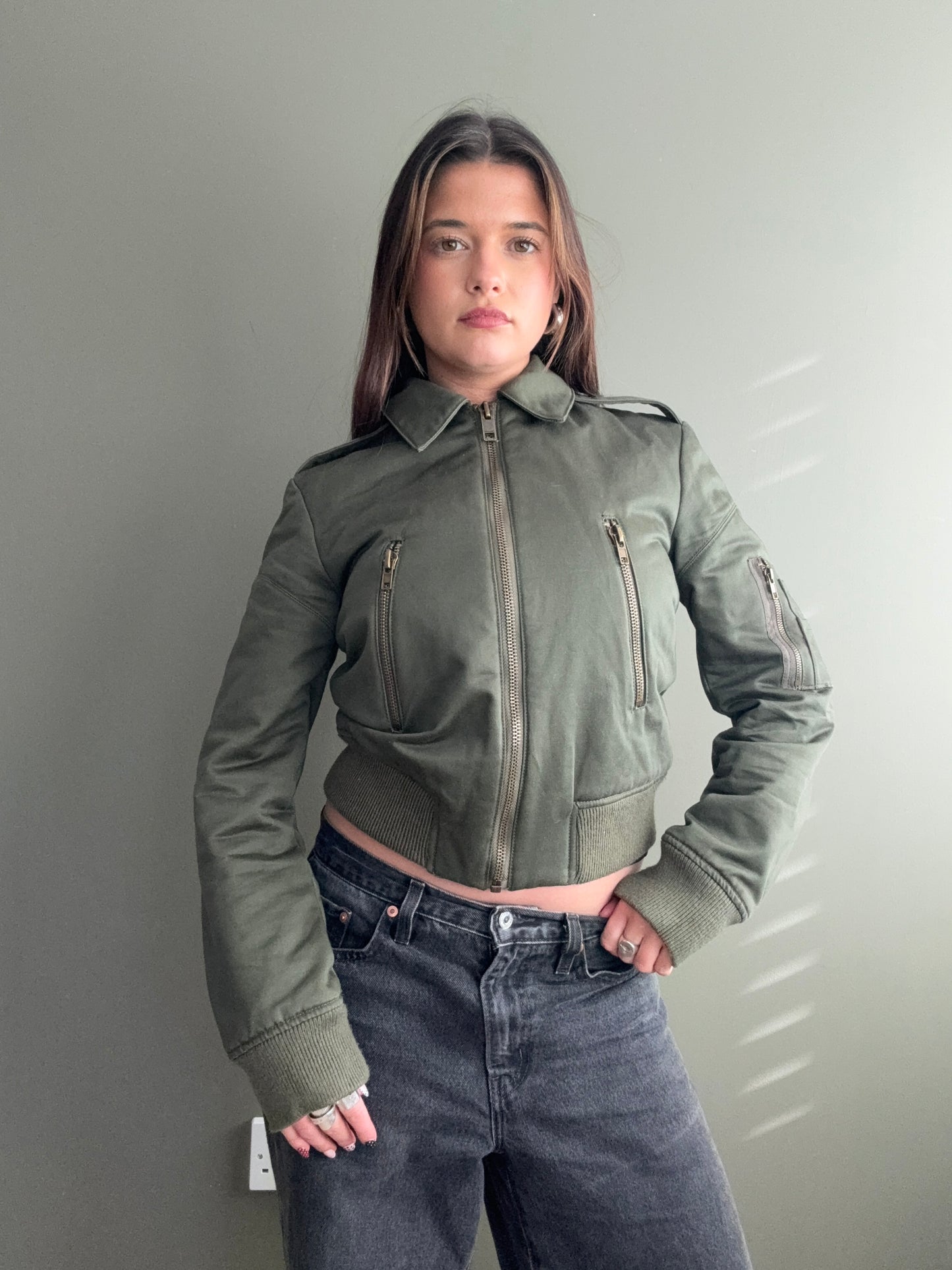 Khaki Diesel Bomber Jacket (S)